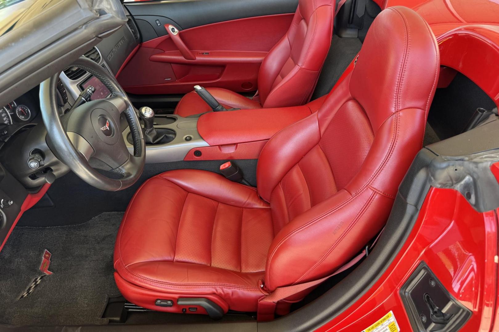 2006 Victory Red /Black/Red Chevrolet Corvette Convertible (1G1YY36U665) with an V8 6.0 Liter engine, 6 Speed Manual transmission, located at 2304 W. Main St., Boise, ID, 83702, (208) 342-7777, 43.622105, -116.218658 - 6-Speed Manual Convertible! 3LT and Z51 package! - Photo#9