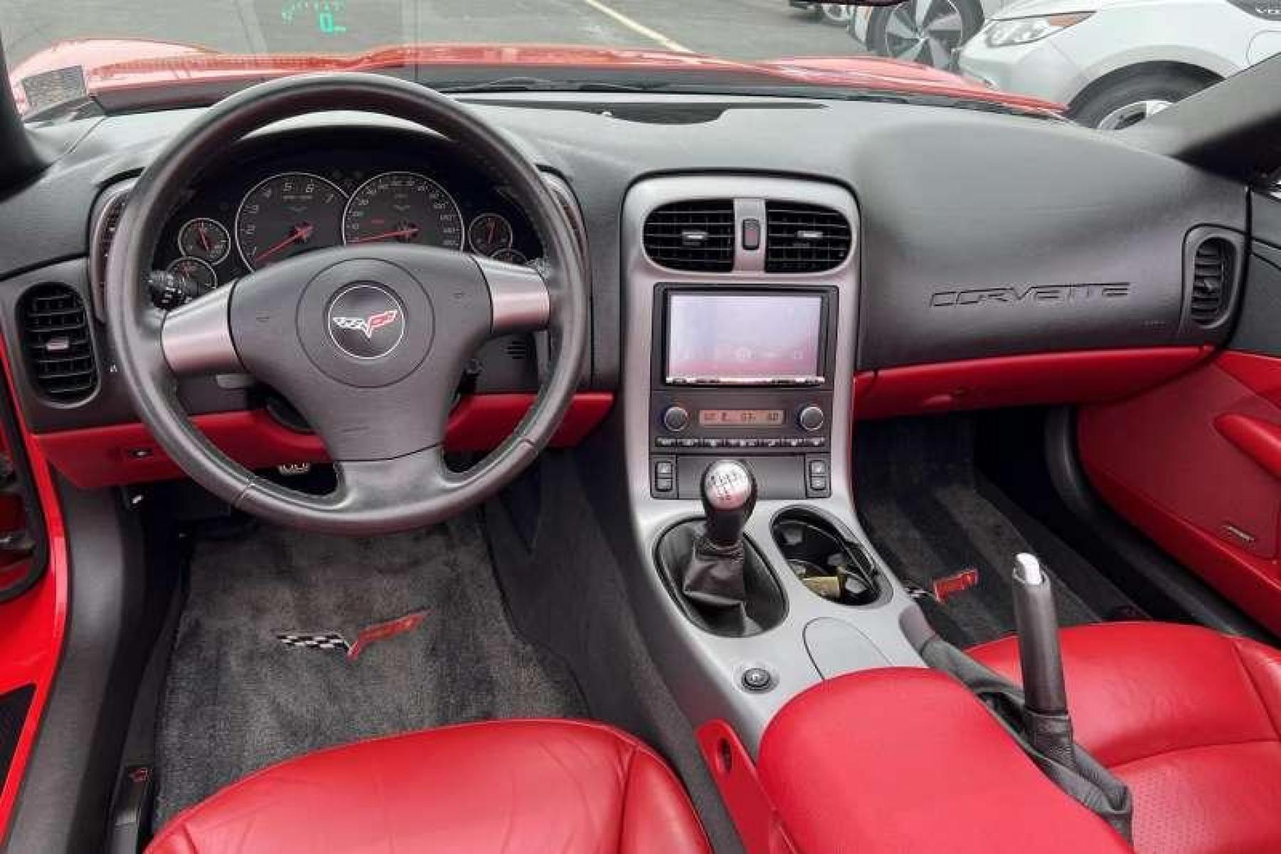 2006 Victory Red /Black/Red Chevrolet Corvette 3LT Convertible (1G1YY36U665) with an V8 6.0L engine, Manual transmission, located at 2304 W. Main St., Boise, ID, 83702, (208) 342-7777, 43.622105, -116.218658 - 6-Speed Manual Convertible! 3LT and Z51 packages! - Photo #9