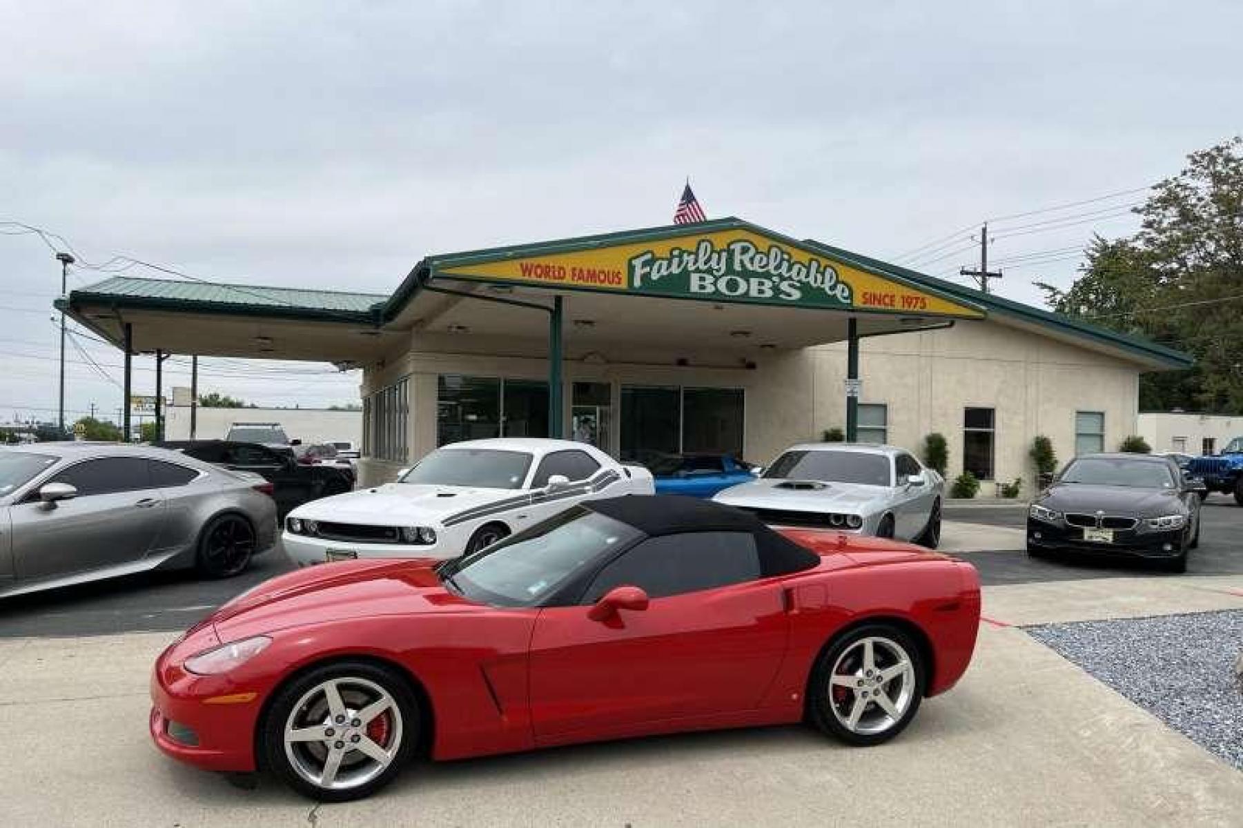 2006 Victory Red /Black/Red Chevrolet Corvette Convertible (1G1YY36U665) with an V8 6.0 Liter engine, Manual transmission, located at 2304 W. Main St., Boise, ID, 83702, (208) 342-7777, 43.622105, -116.218658 - Photo #0