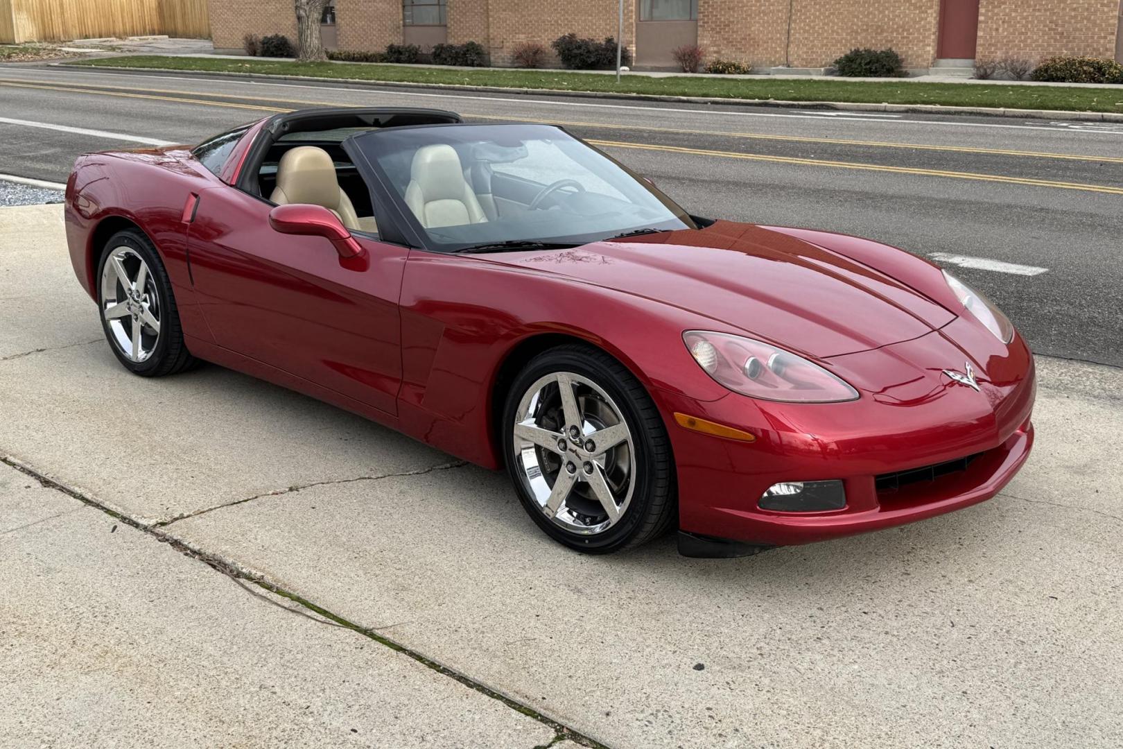 2005 Magnetic Red /Cashmere Chevrolet Corvette (1G1YY24U755) with an LS2 engine, Automatic transmission, located at 2304 W. Main St., Boise, ID, 83702, (208) 342-7777, 43.622105, -116.218658 - New Tires! Preferred Equipment Group! Ready To Go! - Photo#1