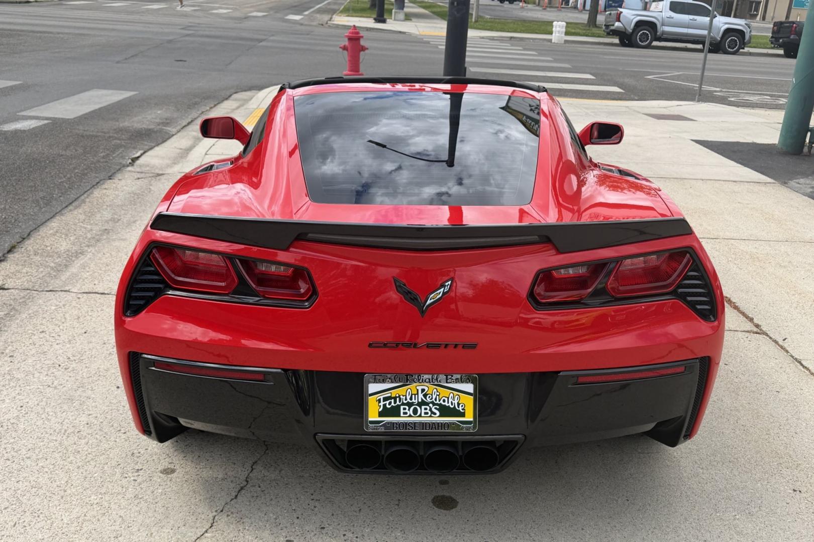 2014 Torch Red /Adrenaline Red Chevrolet Corvette Stingray 3LT (1G1YF2D75E5) with an V8 6.2 Liter engine, Automatic 6 Speed transmission, located at 2304 W. Main St., Boise, ID, 83702, (208) 342-7777, 43.622105, -116.218658 - Gorgeous 3LT Coupe! Low miles!- Photo#1
