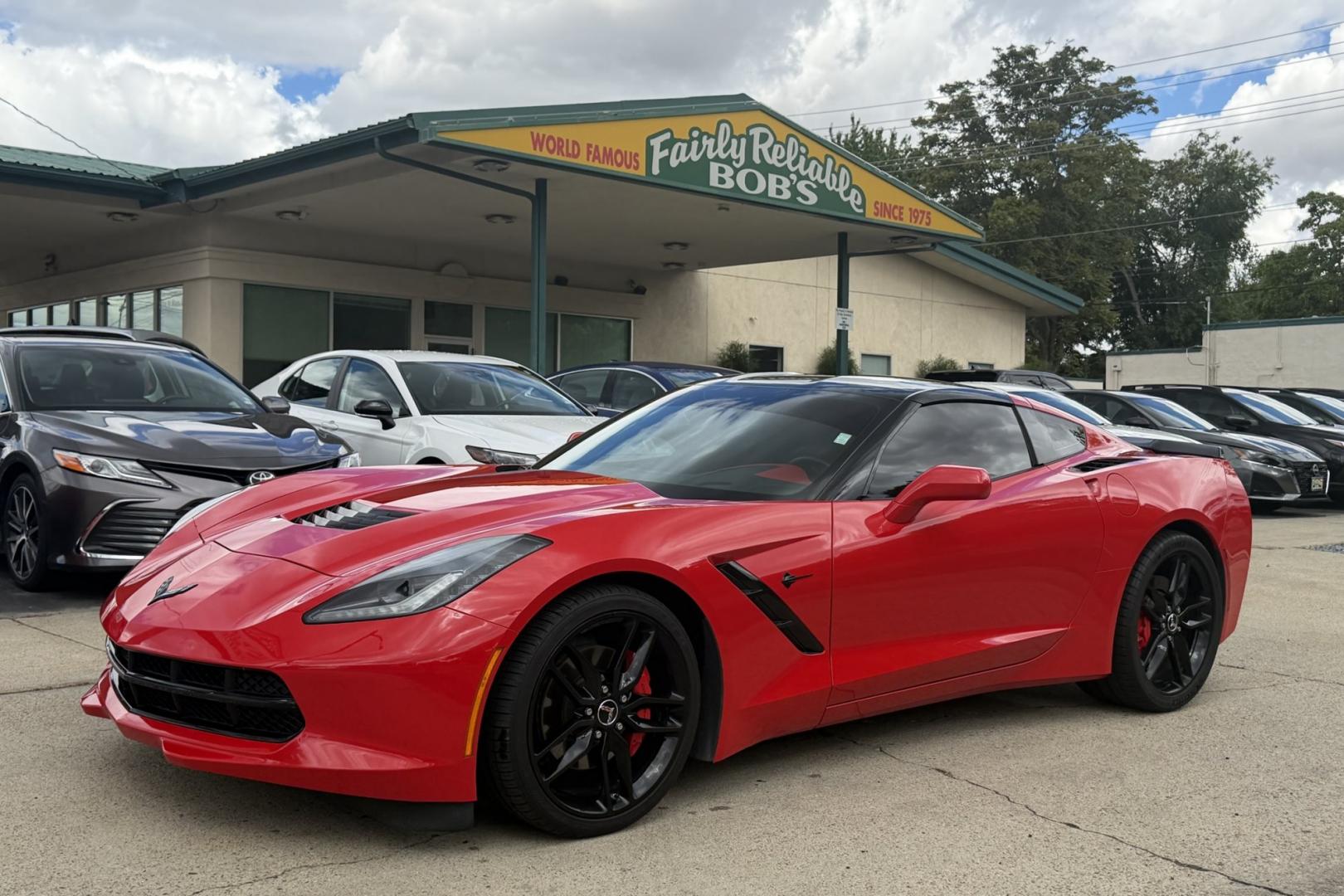 2014 Torch Red /Adrenaline Red Chevrolet Corvette Stingray 3LT (1G1YF2D75E5) with an V8 6.2 Liter engine, Automatic 6 Speed transmission, located at 2304 W. Main St., Boise, ID, 83702, (208) 342-7777, 43.622105, -116.218658 - Gorgeous 3LT Coupe! Low miles!- Photo#19