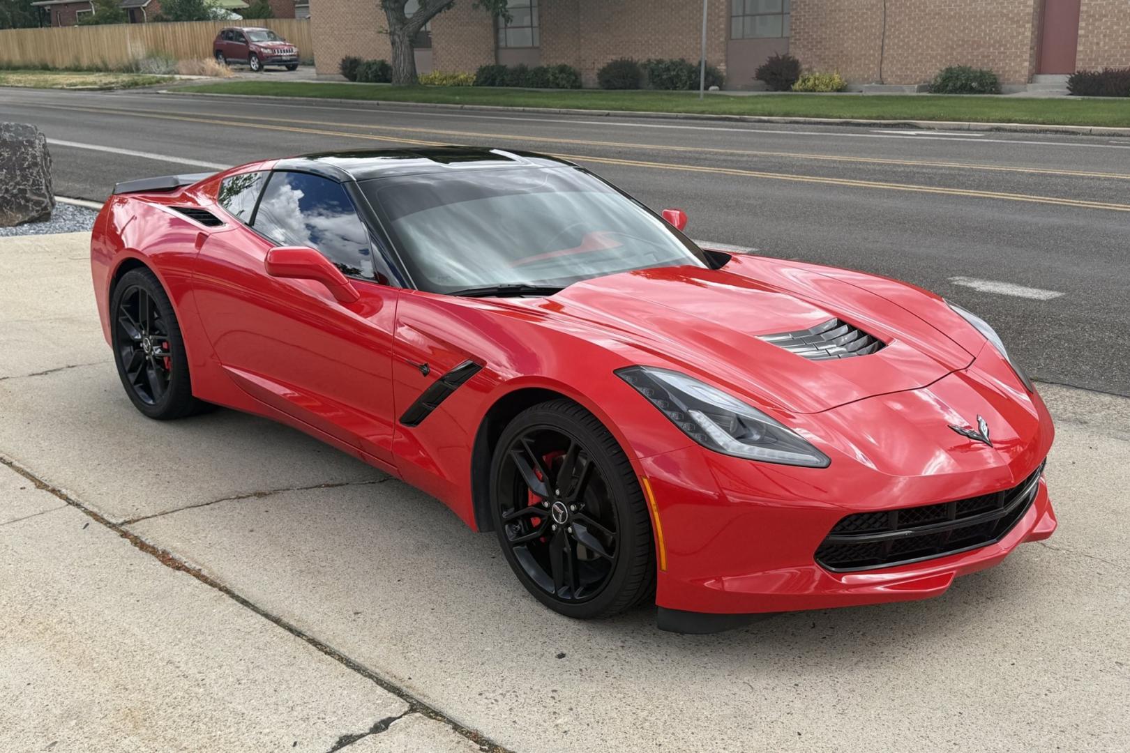 2014 Torch Red /Adrenaline Red Chevrolet Corvette Stingray 3LT (1G1YF2D75E5) with an V8 6.2 Liter engine, Automatic 6 Speed transmission, located at 2304 W. Main St., Boise, ID, 83702, (208) 342-7777, 43.622105, -116.218658 - Gorgeous 3LT Coupe! Low miles!- Photo#21