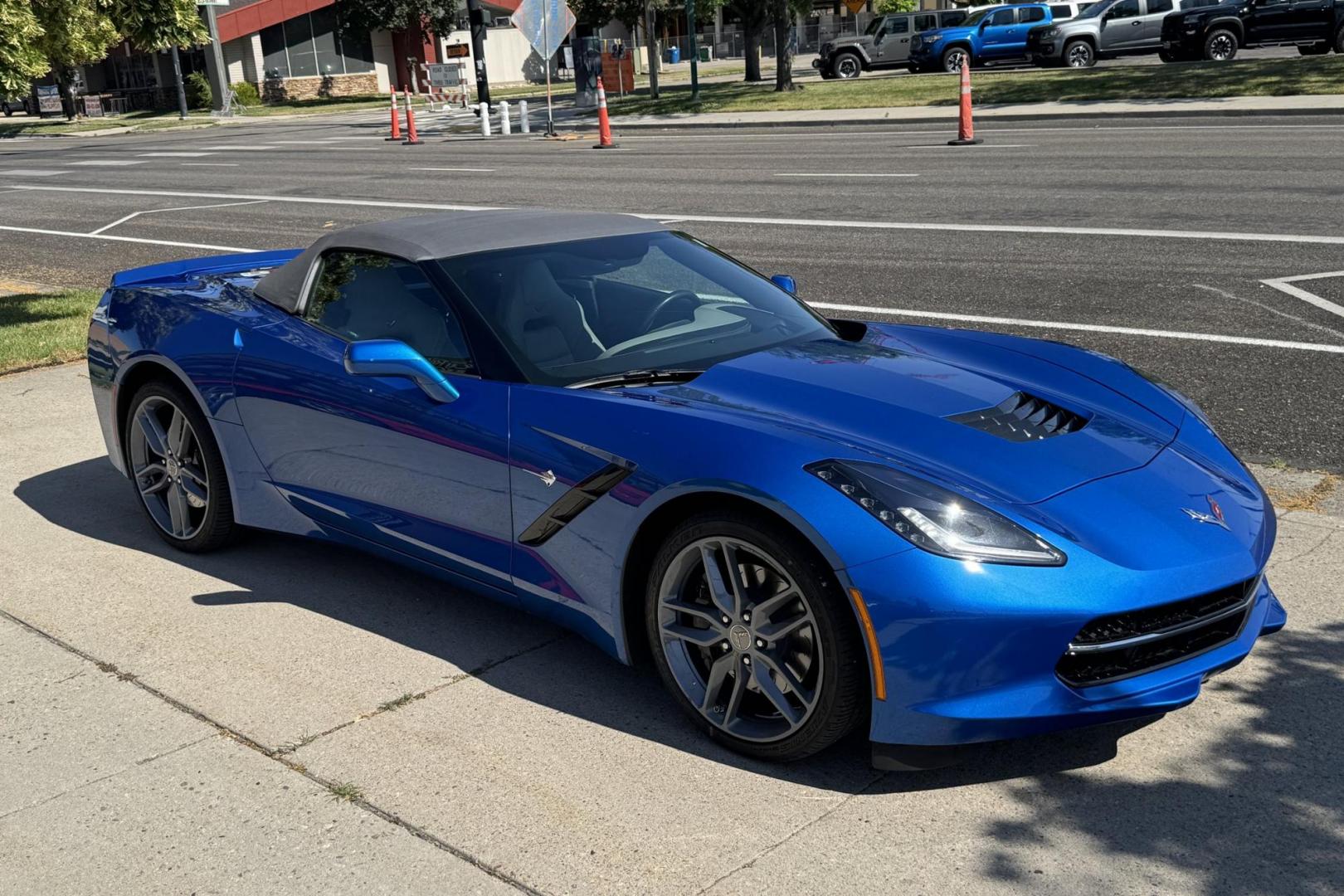 2014 Laguna Blue /Gray Chevrolet Corvette 3LT Z51 (1G1YM3D73E5) with an V8 6.2 Liter engine, Automatic 6 Speed transmission, located at 2304 W. Main St., Boise, ID, 83702, (208) 342-7777, 43.622105, -116.218658 - Stunning 3LT & Z51 package! - Photo#21
