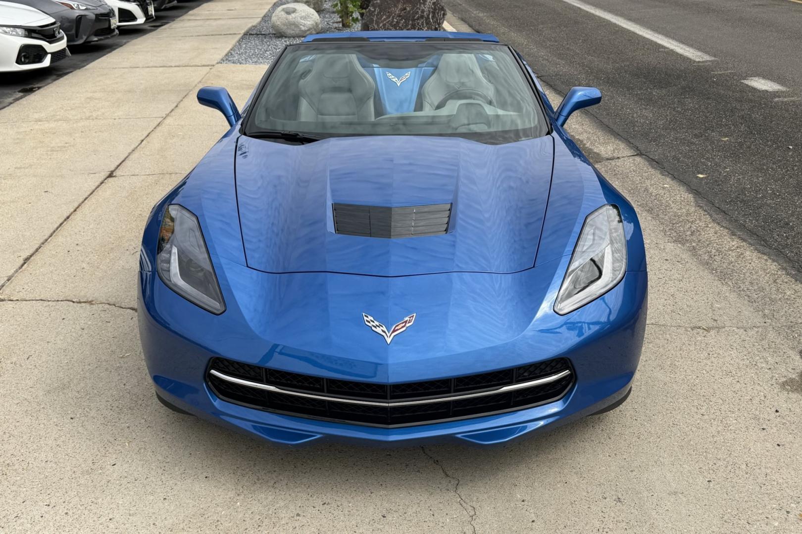 2014 Laguna Blue /Gray Chevrolet Corvette Stingray Convertible 3LT Z51 (1G1YM3D73E5) with an V8 6.2 Liter engine, Automatic 6 Speed transmission, located at 2304 W. Main St., Boise, ID, 83702, (208) 342-7777, 43.622105, -116.218658 - Laguna Blue! Stunning 3LT & Z51 Package!- Photo#3