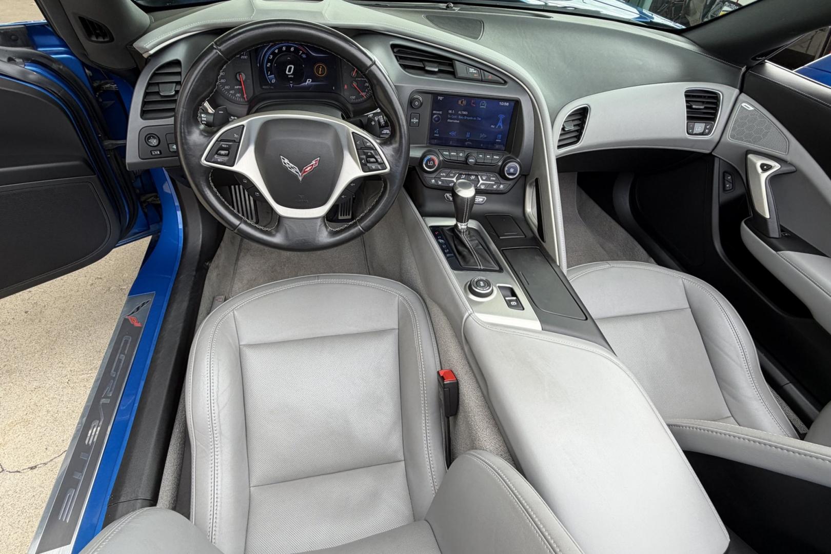 2014 Laguna Blue /Gray Chevrolet Corvette Stingray Convertible 3LT Z51 (1G1YM3D73E5) with an V8 6.2 Liter engine, Automatic 6 Speed transmission, located at 2304 W. Main St., Boise, ID, 83702, (208) 342-7777, 43.622105, -116.218658 - Laguna Blue! Stunning 3LT & Z51 Package!- Photo#6