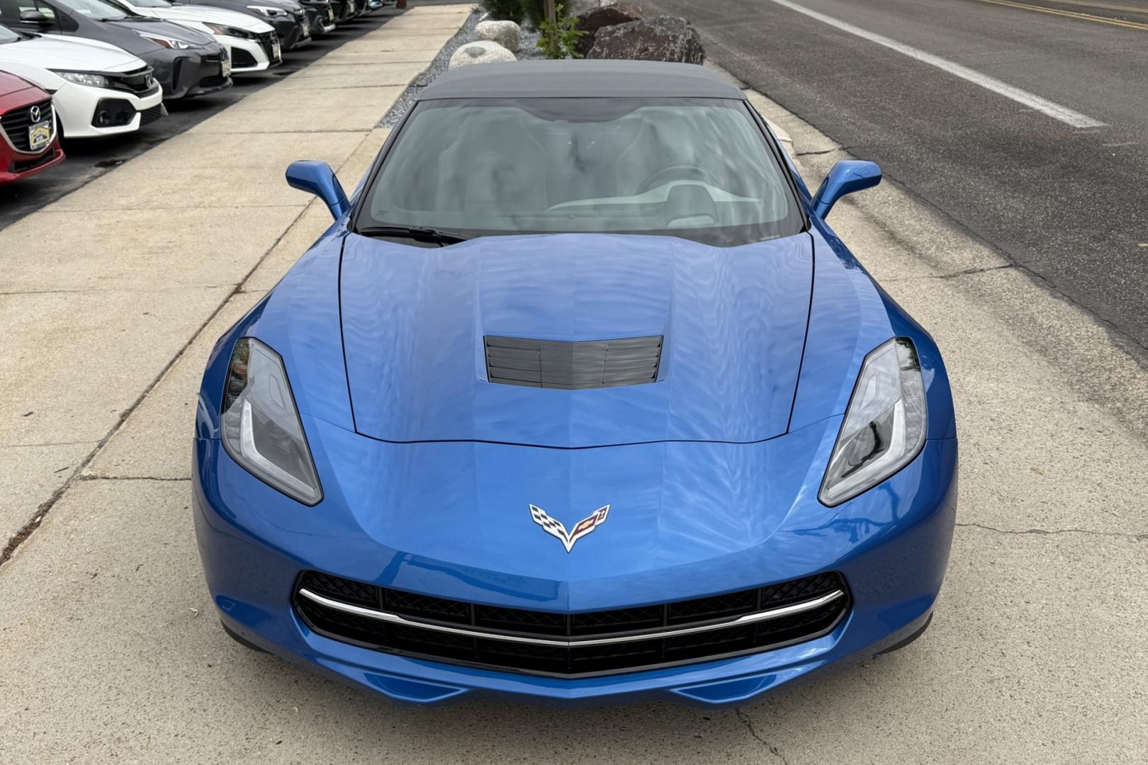 2014 Laguna Blue /Gray Chevrolet Corvette Stingray Convertible 3LT Z51 (1G1YM3D73E5) with an V8 6.2 Liter engine, Automatic 6 Speed transmission, located at 2304 W. Main St., Boise, ID, 83702, (208) 342-7777, 43.622105, -116.218658 - Laguna Blue! Stunning 3LT & Z51 Package!- Photo#22