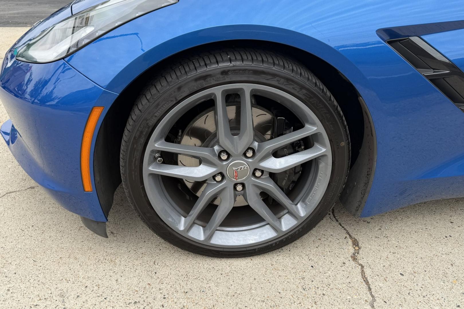 2014 Laguna Blue /Gray Chevrolet Corvette Stingray Convertible 3LT Z51 (1G1YM3D73E5) with an V8 6.2 Liter engine, Automatic 6 Speed transmission, located at 2304 W. Main St., Boise, ID, 83702, (208) 342-7777, 43.622105, -116.218658 - Laguna Blue! Stunning 3LT & Z51 Package!- Photo#25