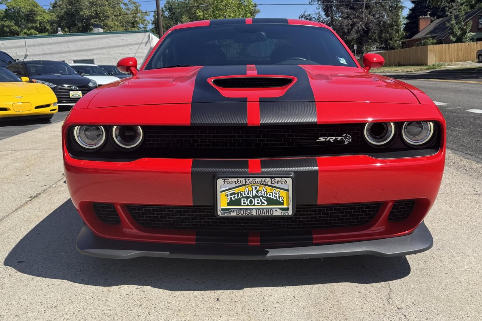 2016 Tored /Black / Red Dodge Challenger SRT SRT Hellcat (2C3CDZC96GH) with an V8 6.2 Liter Supercharged engine, Automatic 8 Speed transmission, located at 2304 W. Main St., Boise, ID, 83702, (208) 342-7777, 43.622105, -116.218658 - Anyone out there ready for 707hp and 650 lb-ft of torque! - Photo#3
