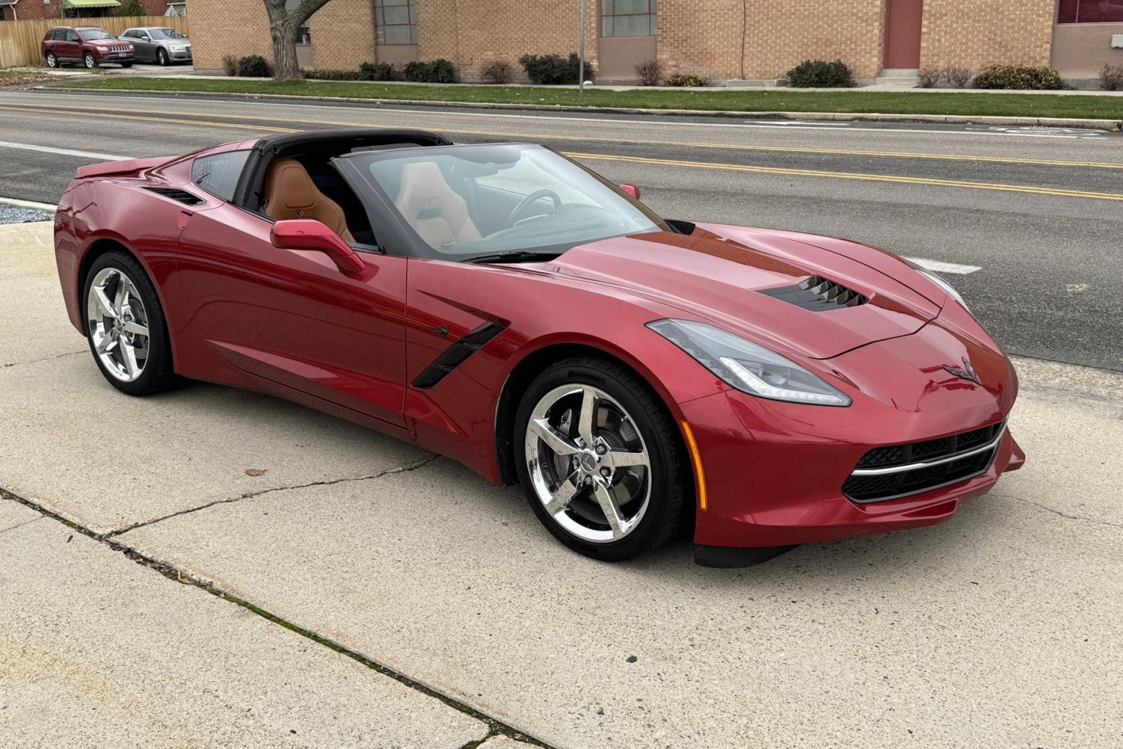 2015 Crystal Red /Kalahari Chevrolet Corvette Stingray 2LT (1G1YD2D7XF5) with an V8 6.2 liter engine, Automatic 8 Speed transmission, located at 2304 W. Main St., Boise, ID, 83702, (208) 342-7777, 43.622105, -116.218658 - Ready to go...fast. - Photo#2