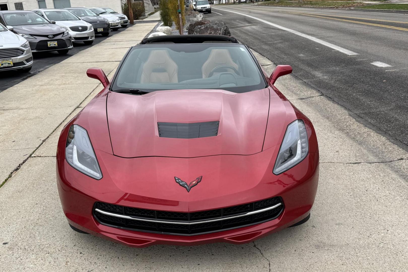 2015 Crystal Red /Kalahari Chevrolet Corvette Stingray 2LT (1G1YD2D7XF5) with an V8 6.2 liter engine, Automatic 8 Speed transmission, located at 2304 W. Main St., Boise, ID, 83702, (208) 342-7777, 43.622105, -116.218658 - Ready to go...fast. - Photo#3