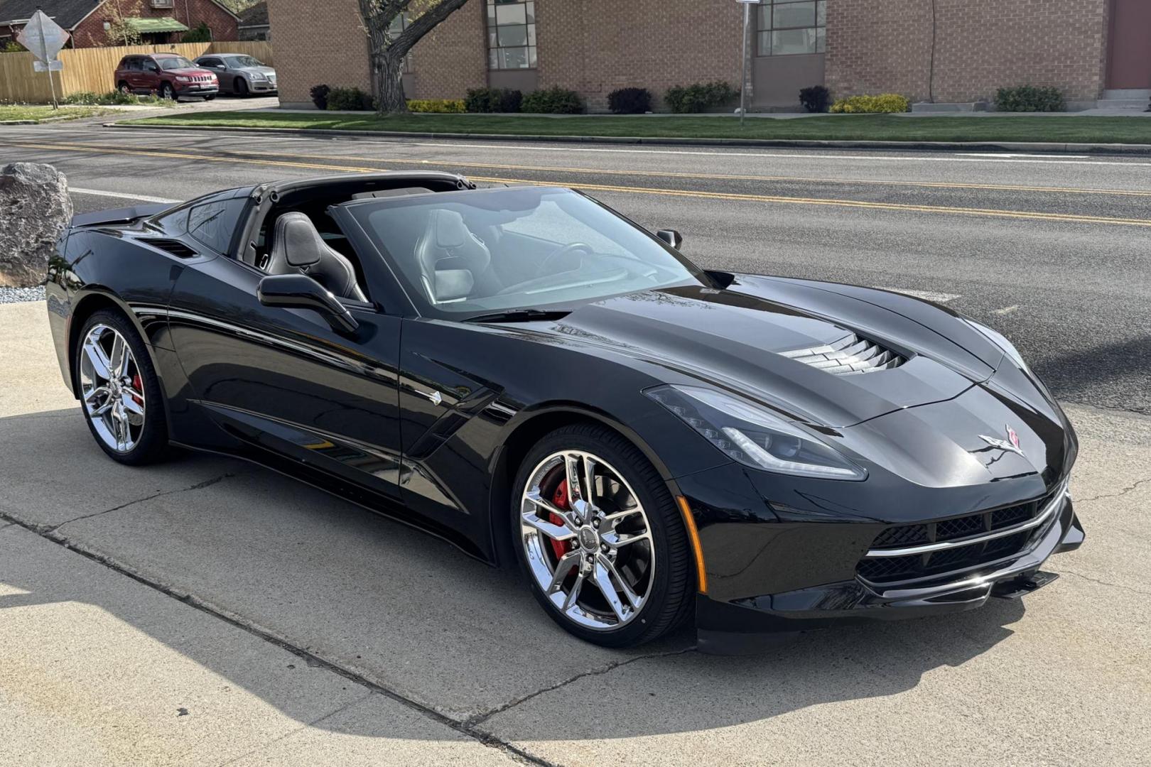 2014 Black /Black Chevrolet Corvette Stingray 3LT Z51 (1G1YM2D7XE5) with an V8 6.2 Liter engine, Automatic 6 Speed transmission, located at 2304 W. Main St., Boise, ID, 83702, (208) 342-7777, 43.622105, -116.218658 - 3LT Preferred Equipment Group and Z51 performance package. Only 12k miles, New Tires Too! - Photo#2