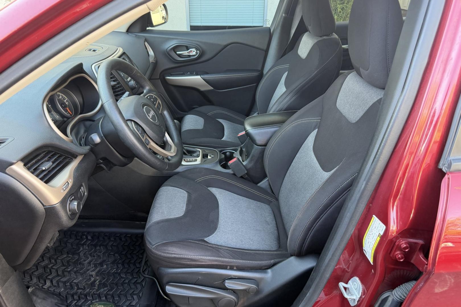 2017 Deep Cherry Red /Black Jeep Cherokee Sport (1C4PJMAB3HW) with an 4 Cyl 2.4 Liter engine, Automatic 9 Speed transmission, located at 2304 W. Main St., Boise, ID, 83702, (208) 342-7777, 43.622105, -116.218658 - Affordable 4x4!- Photo#9
