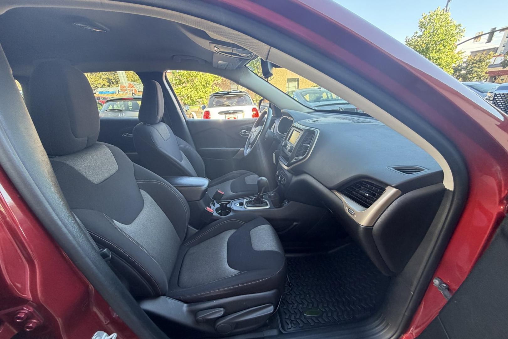 2017 Deep Cherry Red /Black Jeep Cherokee Sport (1C4PJMAB3HW) with an 4 Cyl 2.4 Liter engine, Automatic 9 Speed transmission, located at 2304 W. Main St., Boise, ID, 83702, (208) 342-7777, 43.622105, -116.218658 - Affordable 4x4!- Photo#12