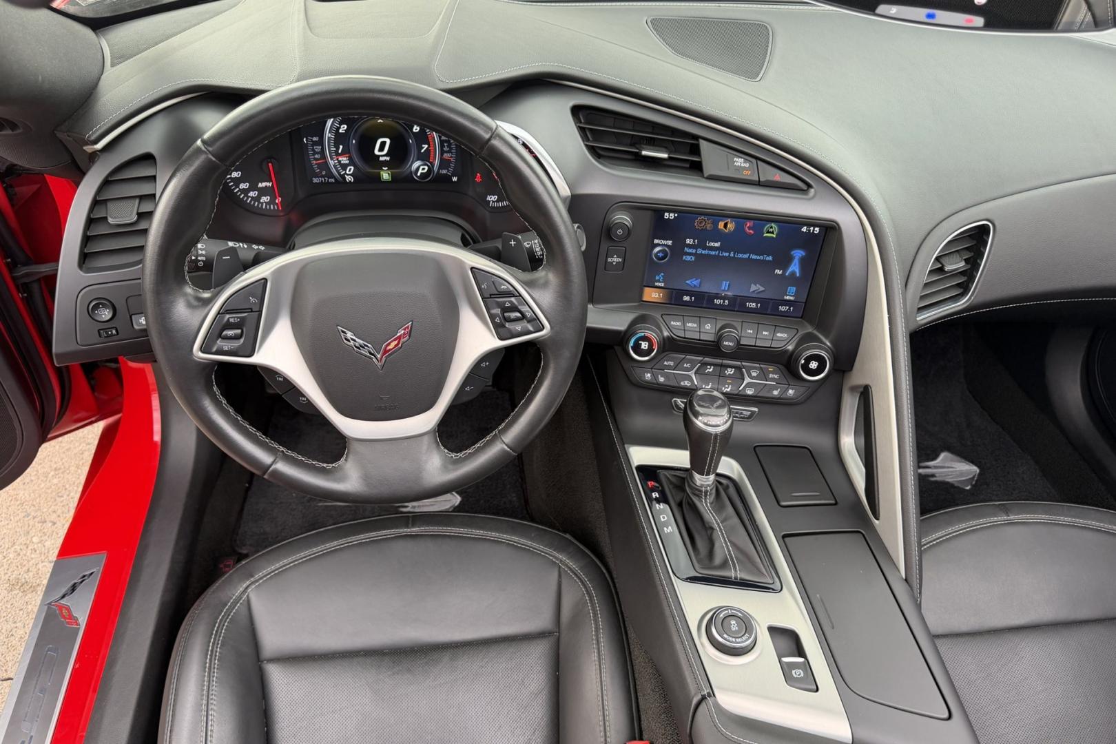 2015 Torch Red /Black Chevrolet Corvette Stingray 2LT Z/51 (1G1YK2D78F5) with an V8 6.2 Liter engine, Automatic 8 Speed transmission, located at 2304 W. Main St., Boise, ID, 83702, (208) 342-7777, 43.622105, -116.218658 - Super low mileage Z/51 coupe in stunning Torch Red!- Photo#9