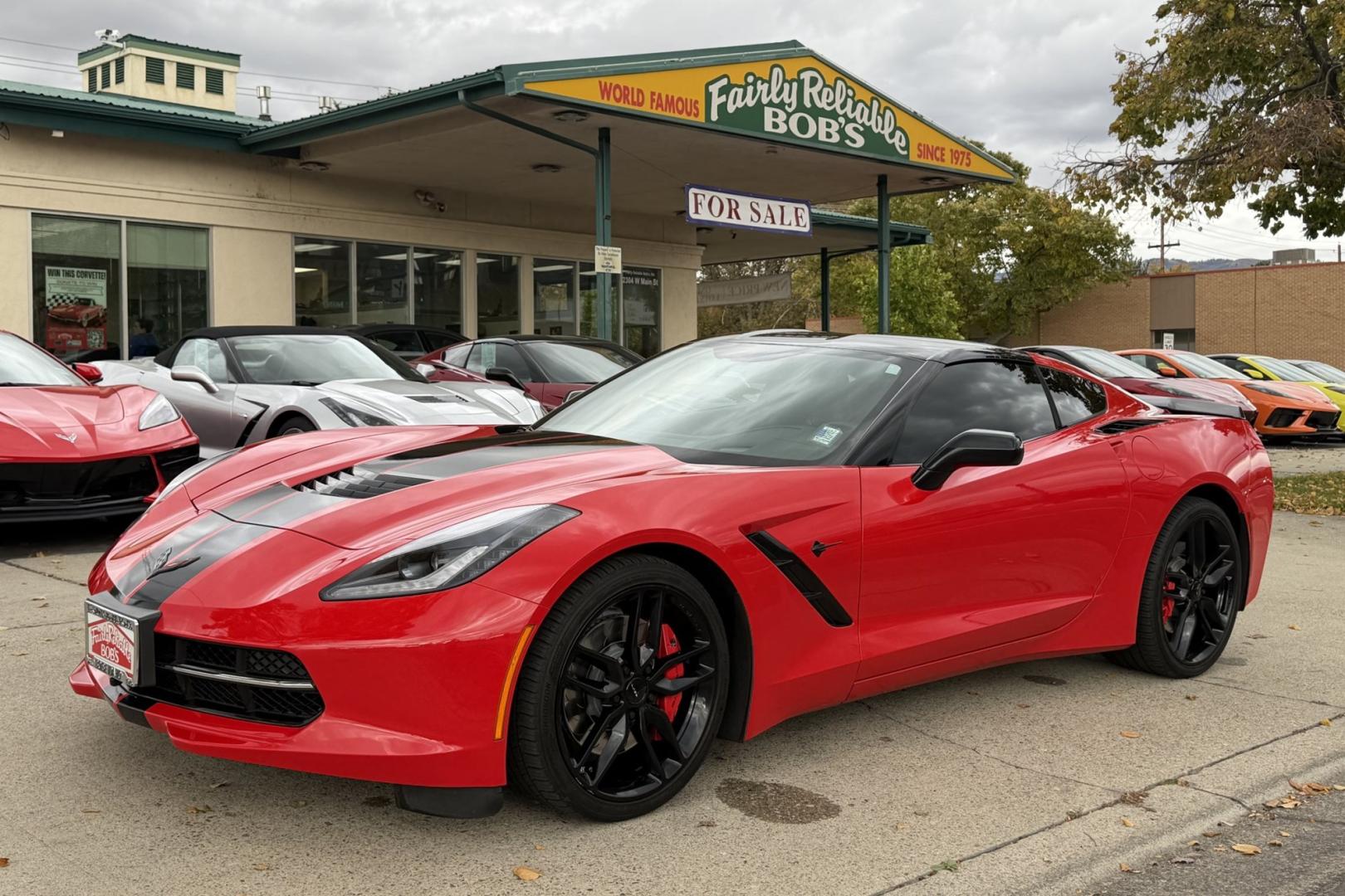 2015 Torch Red /Black Chevrolet Corvette Stingray 2LT Z/51 (1G1YK2D78F5) with an V8 6.2 Liter engine, Automatic 8 Speed transmission, located at 2304 W. Main St., Boise, ID, 83702, (208) 342-7777, 43.622105, -116.218658 - Super low mileage Z/51 coupe in stunning Torch Red!- Photo#20