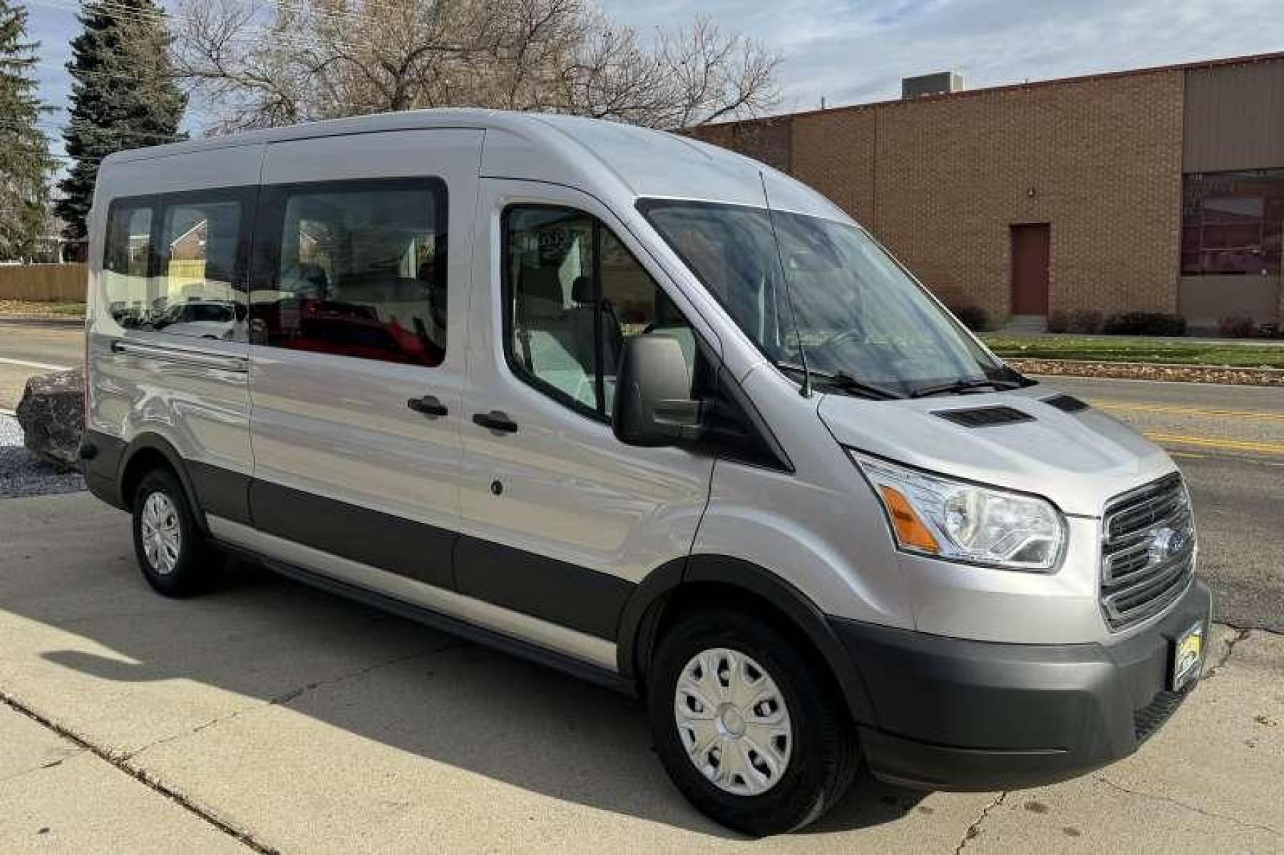 2017 Ingot Silver /Gray Ford Transit T-350 XLT (1FBZX2CGXHK) with an V6 3.5 Liter Twin-Turbo engine, Automatic transmission, located at 2304 W. Main St., Boise, ID, 83702, (208) 342-7777, 43.622105, -116.218658 - 12 Passenger! Room To Stand! Room For Everything! - Photo #2