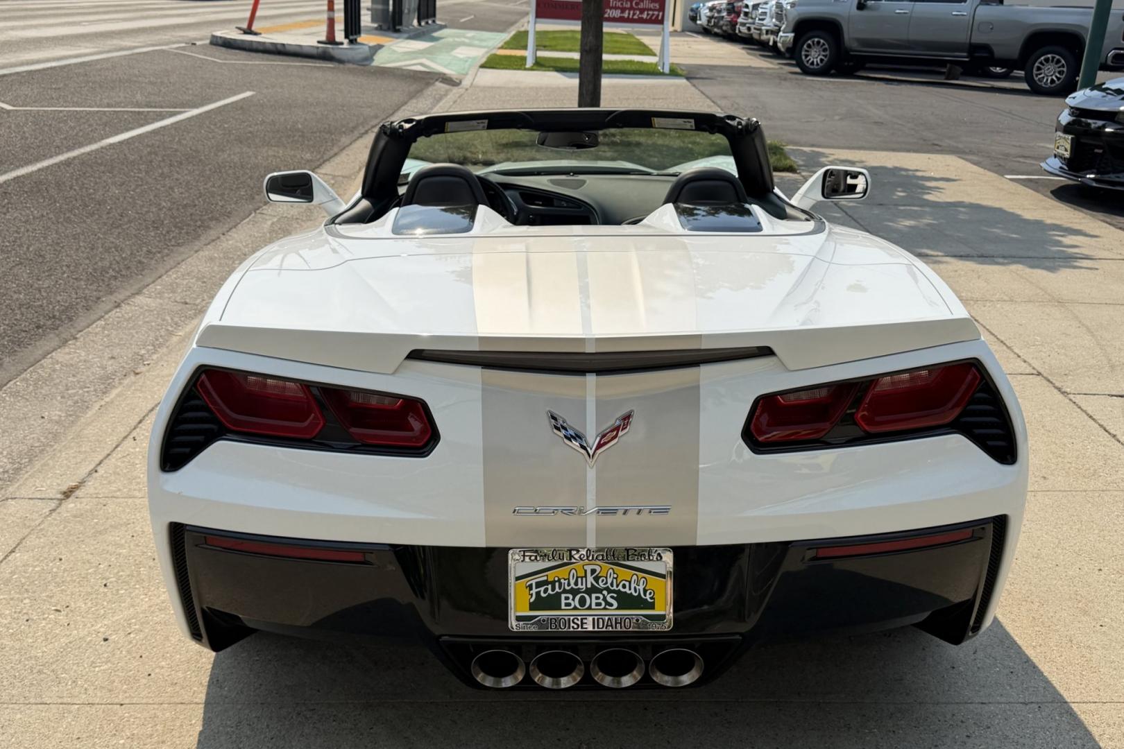 2015 Arctic White /Black Chevrolet Corvette Stingray 2LT Z51 (1G1YK3D70F5) with an V8 6.2 Liter engine, Automatic 8 Speed transmission, located at 2304 W. Main St., Boise, ID, 83702, (208) 342-7777, 43.622105, -116.218658 - 14k Miles! Gorgeous Z51 Convertible! New Tires Too!- Photo#1