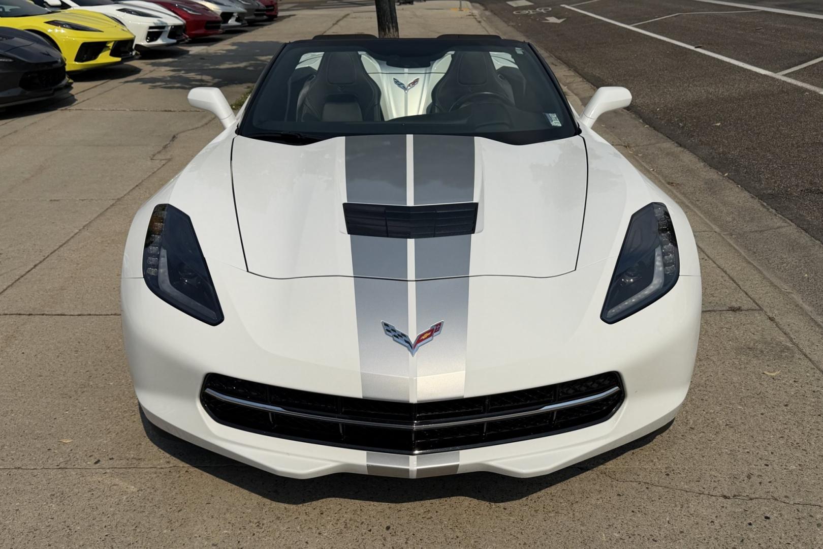 2015 Arctic White /Black Chevrolet Corvette Stingray 2LT Z51 (1G1YK3D70F5) with an V8 6.2 Liter engine, Automatic 8 Speed transmission, located at 2304 W. Main St., Boise, ID, 83702, (208) 342-7777, 43.622105, -116.218658 - 14k Miles! Gorgeous Z51 Convertible! New Tires Too!- Photo#3