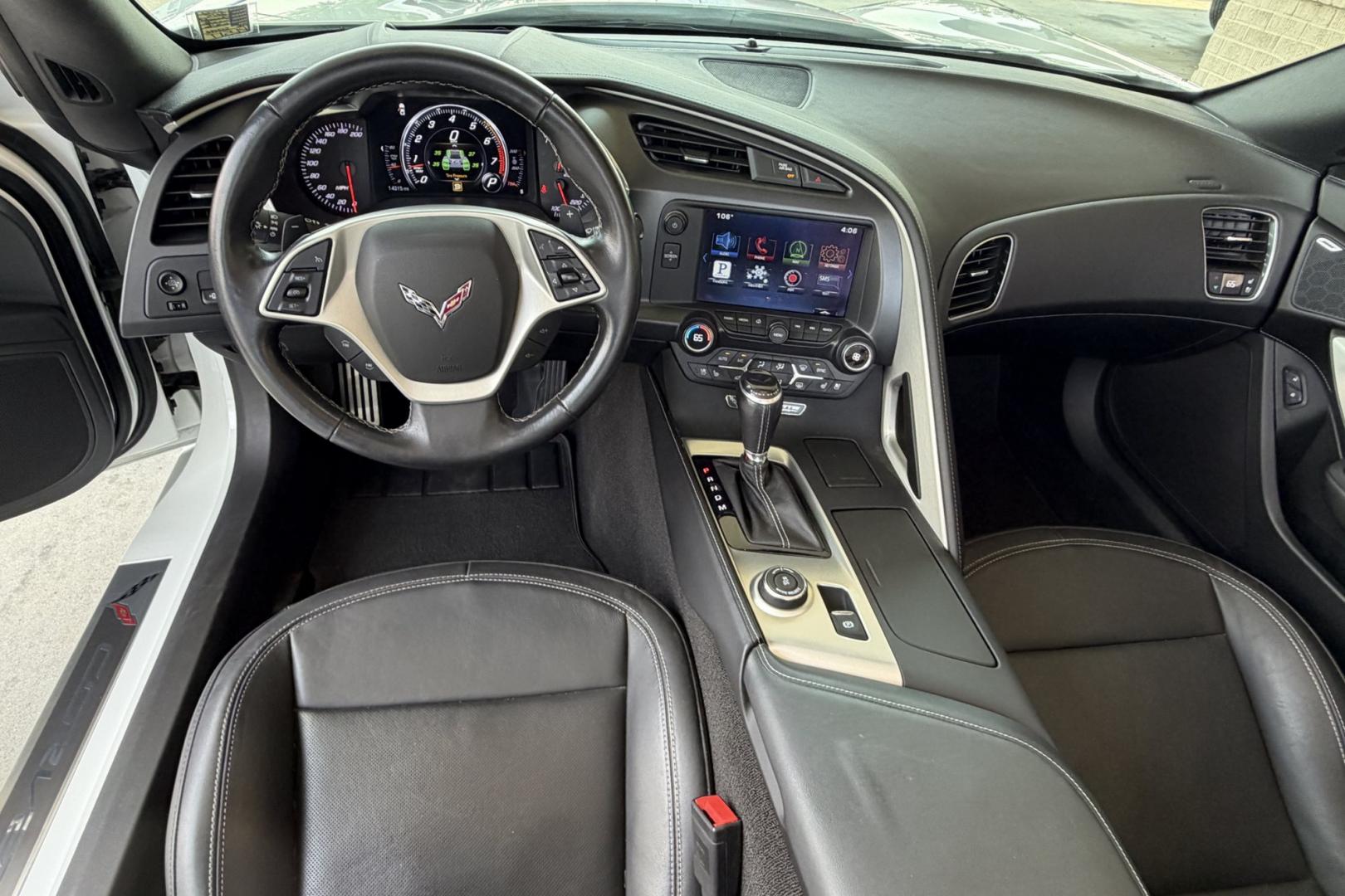 2015 Arctic White /Black Chevrolet Corvette Stingray 2LT Z51 (1G1YK3D70F5) with an V8 6.2 Liter engine, Automatic 8 Speed transmission, located at 2304 W. Main St., Boise, ID, 83702, (208) 342-7777, 43.622105, -116.218658 - 14k Miles! Gorgeous Z51 Convertible! New Tires Too!- Photo#15