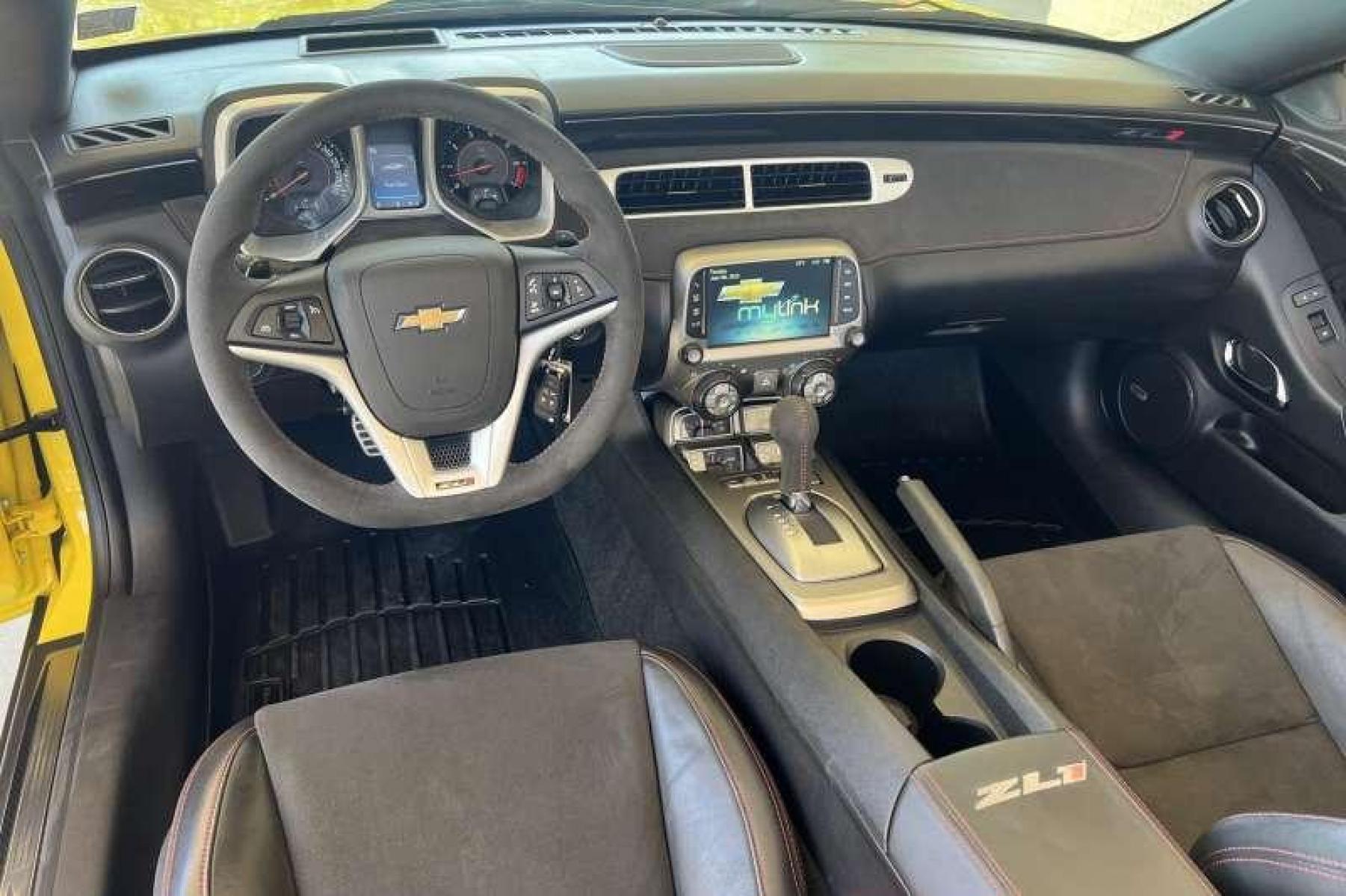 2015 Bright Yellow /Black Chevrolet Camaro ZL-1 Convertible (2G1FM3DP7F9) with an V8 6.2 Liter Supercharged engine, Automatic transmission, located at 2304 W. Main St., Boise, ID, 83702, (208) 342-7777, 43.622105, -116.218658 - Photo #5