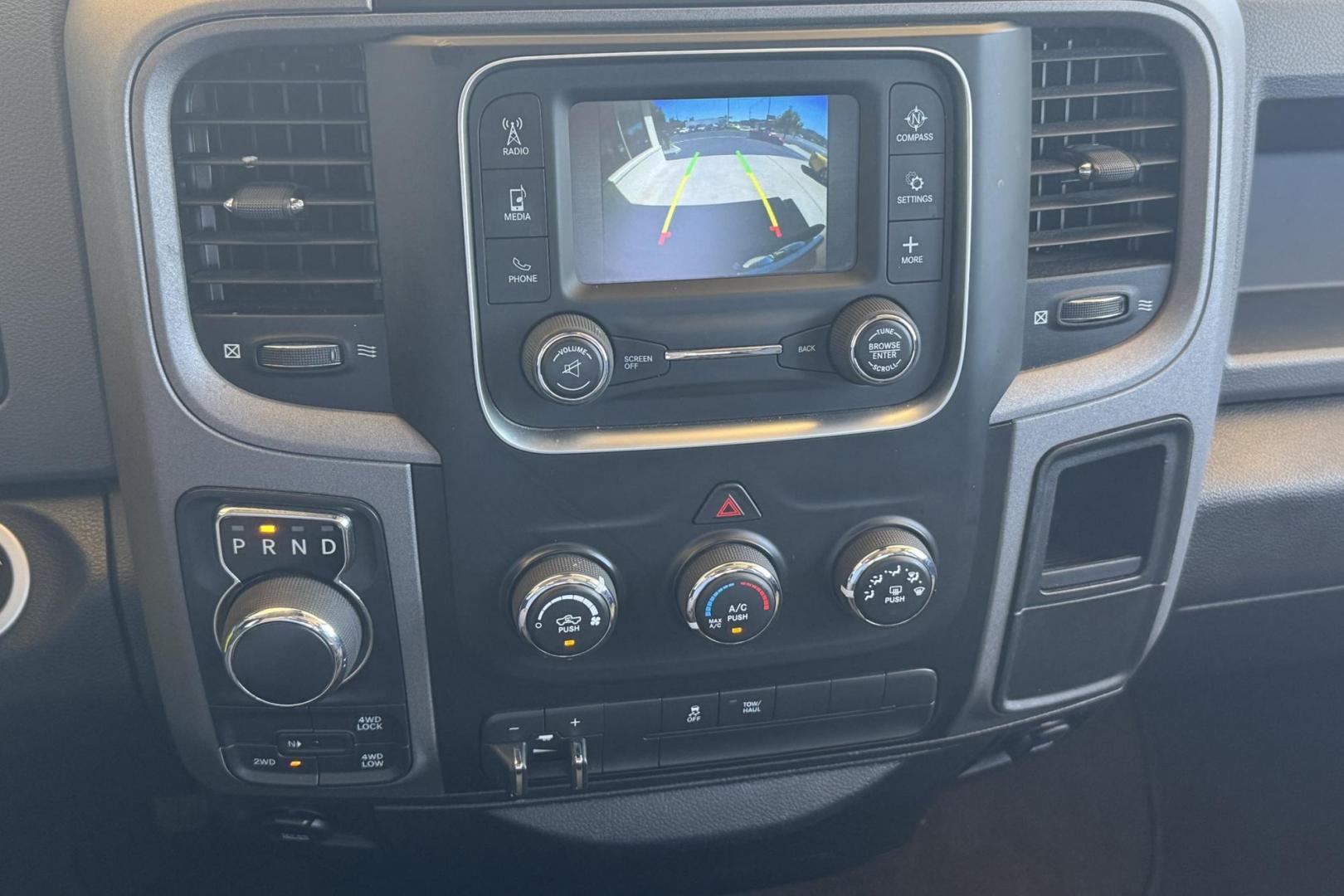 2017 Flame Red /Gray RAM 1500 Quad Cab Express (1C6RR7FT8HS) with an V8 5.7 Liter Hemi engine, Automatic 8 Speed transmission, located at 2304 W. Main St., Boise, ID, 83702, (208) 342-7777, 43.622105, -116.218658 - Low miles! Ready to go! - Photo#4