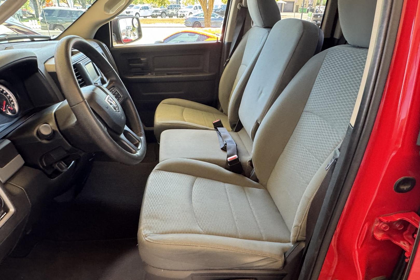 2017 Flame Red /Gray RAM 1500 Quad Cab Express (1C6RR7FT8HS) with an V8 5.7 Liter Hemi engine, Automatic 8 Speed transmission, located at 2304 W. Main St., Boise, ID, 83702, (208) 342-7777, 43.622105, -116.218658 - Low miles! Ready to go! - Photo#8
