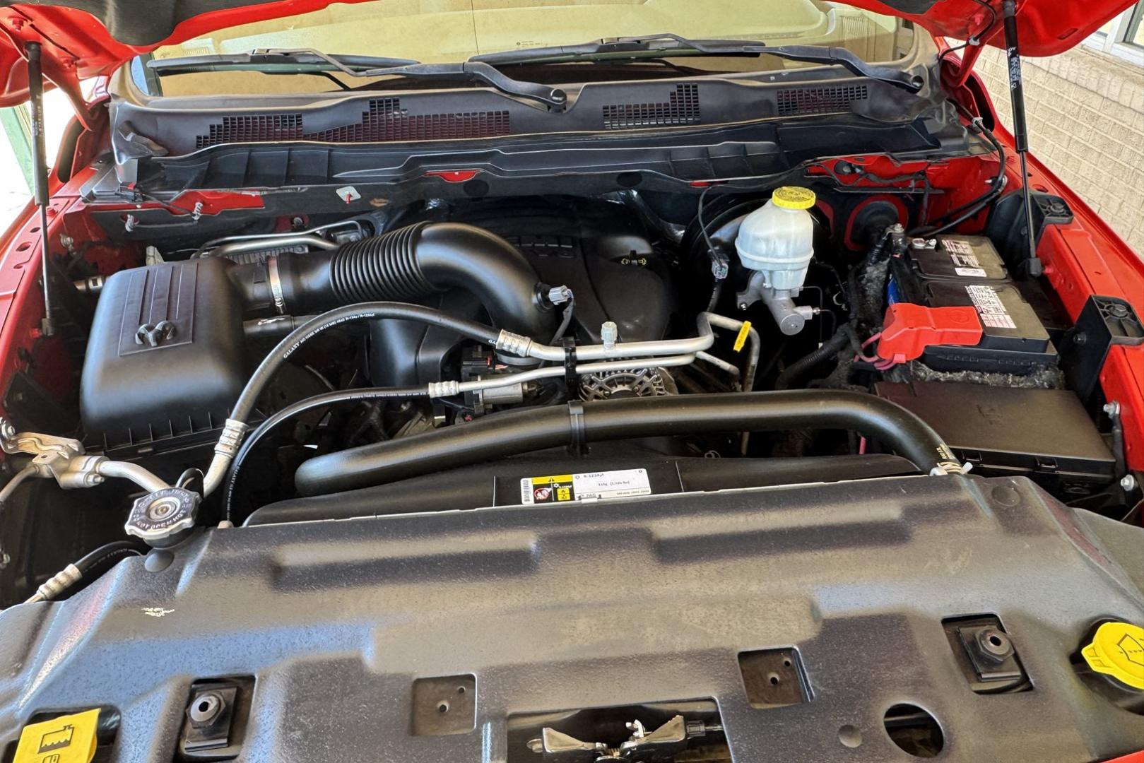 2017 Flame Red /Gray RAM 1500 Quad Cab Express (1C6RR7FT8HS) with an V8 5.7 Liter Hemi engine, Automatic 8 Speed transmission, located at 2304 W. Main St., Boise, ID, 83702, (208) 342-7777, 43.622105, -116.218658 - Low miles! Ready to go! - Photo#14