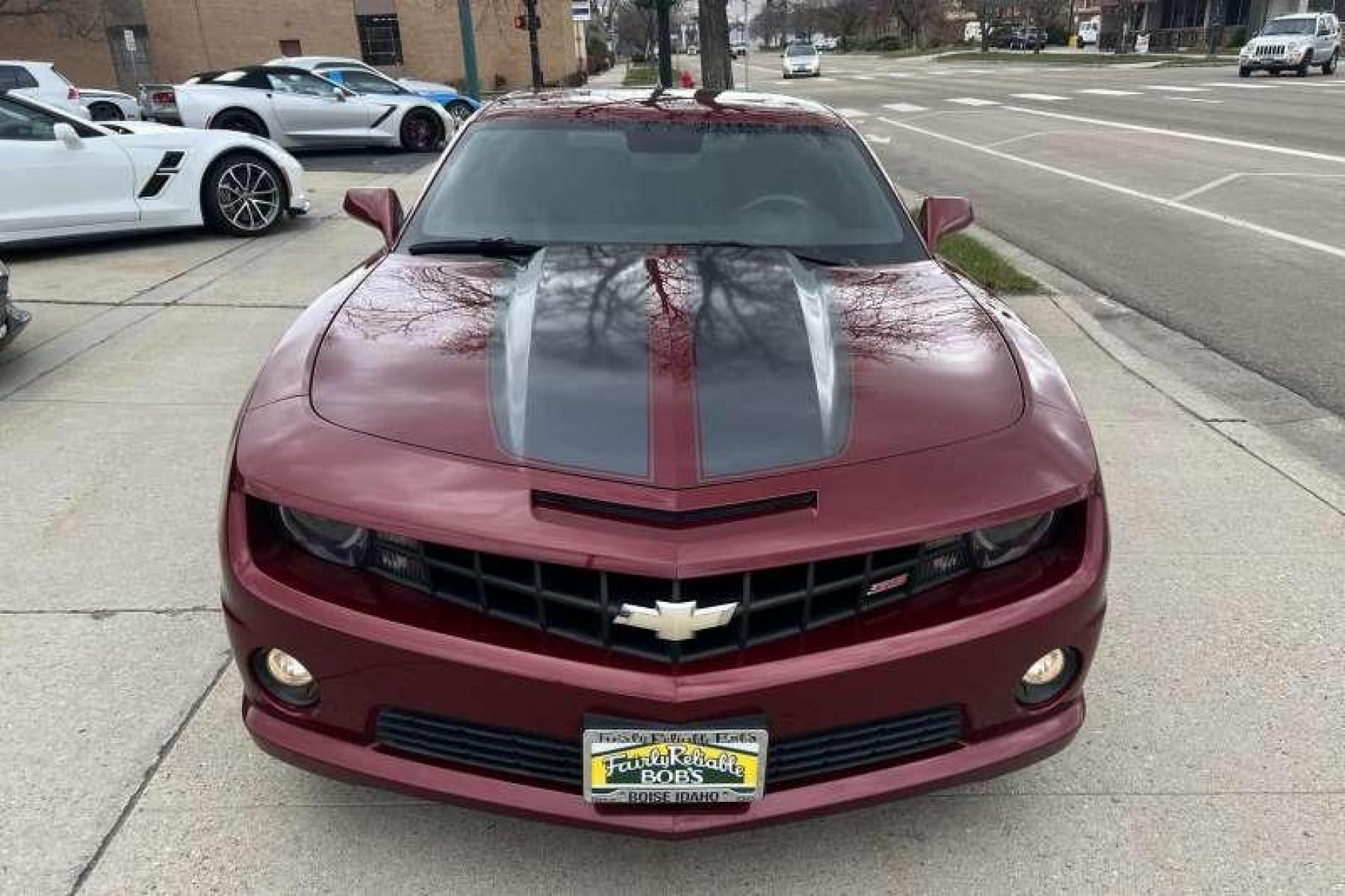 2010 Red Jewel /Black Chevrolet Camaro 2SS RS (2G1FK1EJ4A9) with an V8 6.2 Liter engine, Automatic transmission, located at 2304 W. Main St., Boise, ID, 83702, (208) 342-7777, 43.622105, -116.218658 - Photo #1