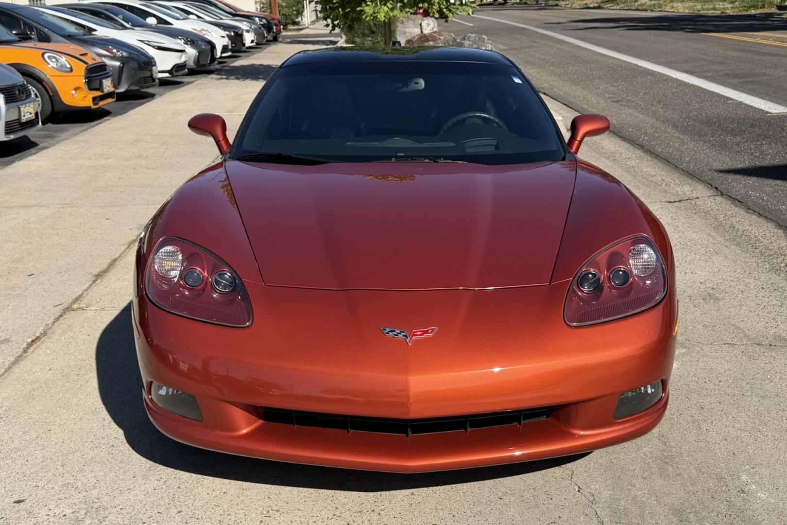 2005 Daytona Sunset Orange /Black Chevrolet Corvette Coupe (1G1YY24U455) with an V8 6.0 liter engine, Automatic transmission, located at 2304 W. Main St., Boise, ID, 83702, (208) 342-7777, 43.622105, -116.218658 - Rare And Beautiful Daytona Sunset Orange! Very Low Mileage And New Tires Too!- Photo#26