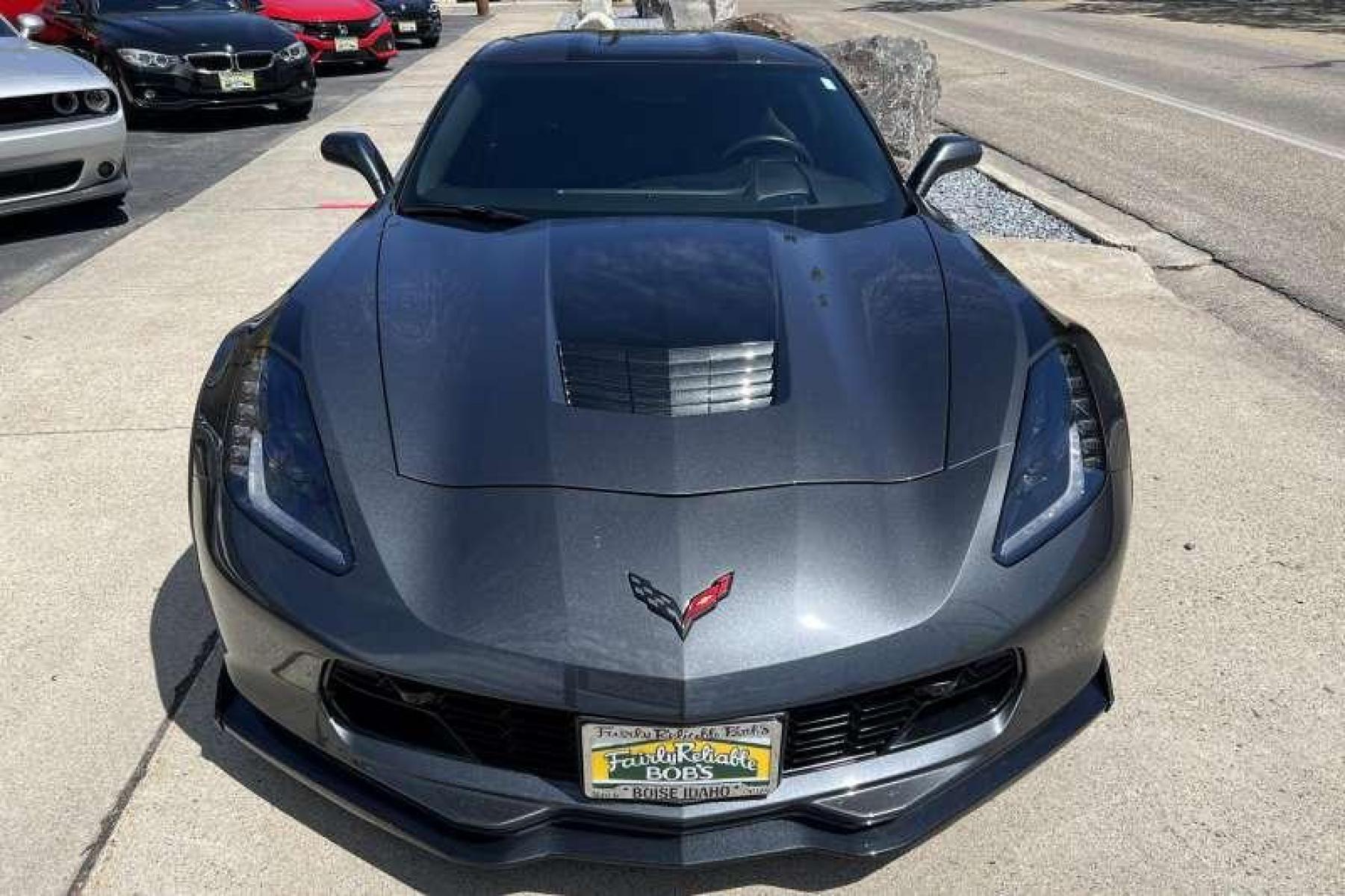 2017 Watkins Glen Gray Metallic /Black Chevrolet Corvette Grand Sport 2LT Coupe (1G1YY2D77H5) with an V8 6.2 Liter engine, Automatic transmission, located at 2304 W. Main St., Boise, ID, 83702, (208) 342-7777, 43.622105, -116.218658 - Very low miles! Beautiful Grand Sport Coupe! - Photo #1