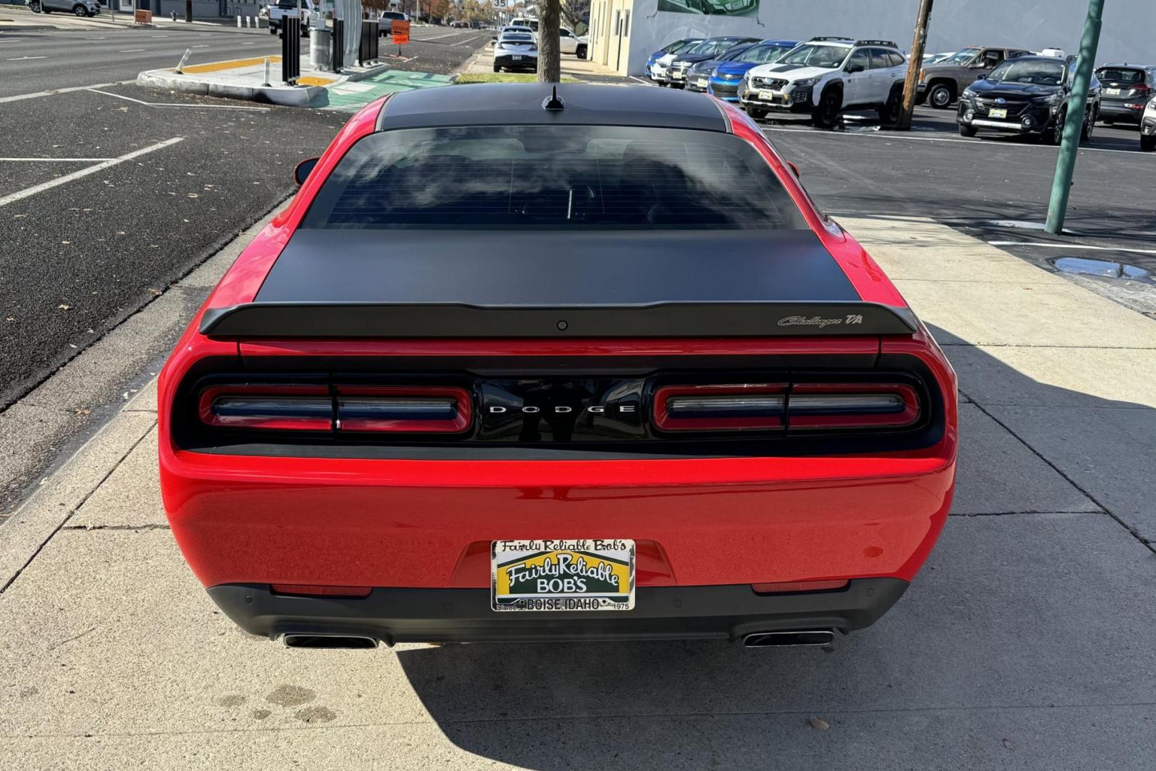 2018 TorRed Clear Coat /Black Dodge Challenger T/A Plus (2C3CDZBT6JH) with an V8 5.7 Liter HEMI engine, Automatic 8 Speed transmission, located at 2304 W. Main St., Boise, ID, 83702, (208) 342-7777, 43.622105, -116.218658 - Only 24k miles! T/A Package! - Photo#1