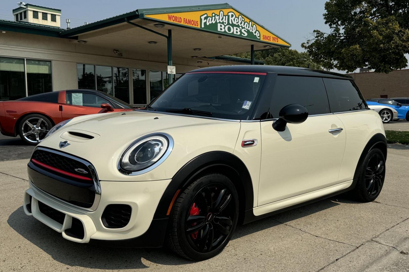 2017 Pepper White /Black MINI Cooper S John Cooper Works (WMWXM9C53HT) with an 4 Cyl 2.0 Liter Turbo engine, Automatic transmission, located at 2304 W. Main St., Boise, ID, 83702, (208) 342-7777, 43.622105, -116.218658 - Specially designed for the performance oriented sports car lover! A blast to drive! - Photo#0