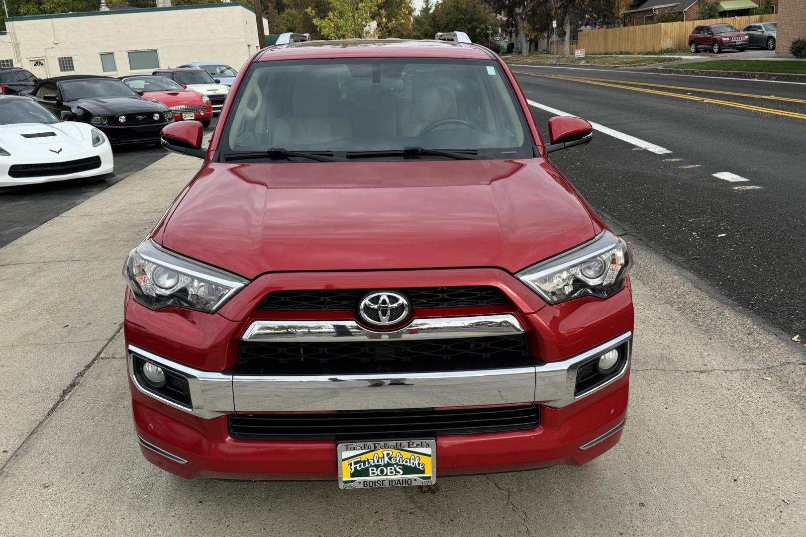 2014 Barcelona Red Metallic /Sand Beige Toyota 4Runner Limited (JTEBU5JR6E5) with an V6 4.0 liter engine, Automatic transmission, located at 2304 W. Main St., Boise, ID, 83702, (208) 342-7777, 43.622105, -116.218658 - Hard To Find! Great To Own! - Photo#3