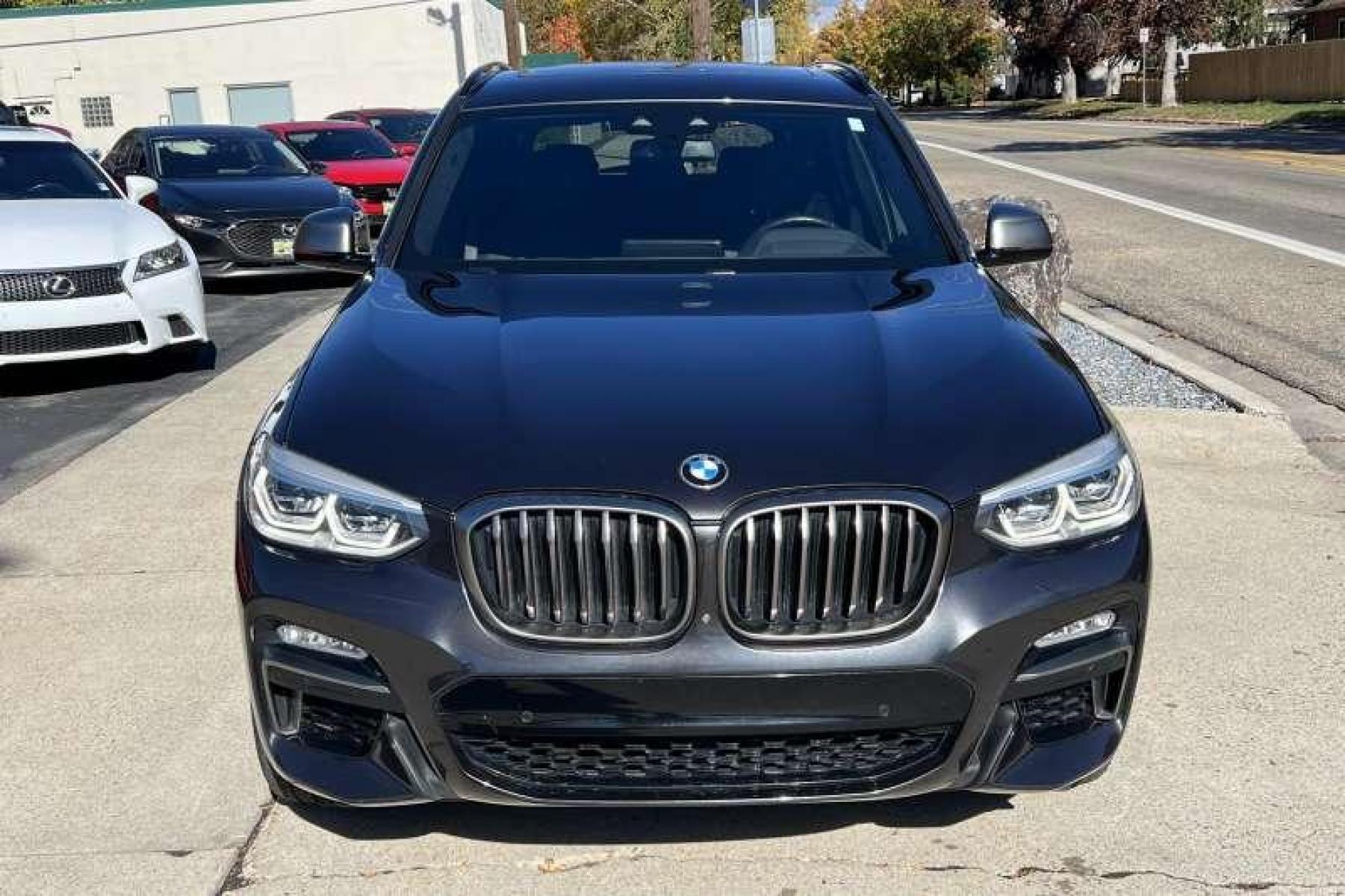 2018 Dark Graphite Metallic /Black BMW X3 M40i Premium (5UXTS3C55J0) with an Inline 6 Cyl 3.0 Twin Turbo engine, Automatic transmission, located at 2304 W. Main St., Boise, ID, 83702, (208) 342-7777, 43.622105, -116.218658 - Financing Available O.A.C. - Photo #1
