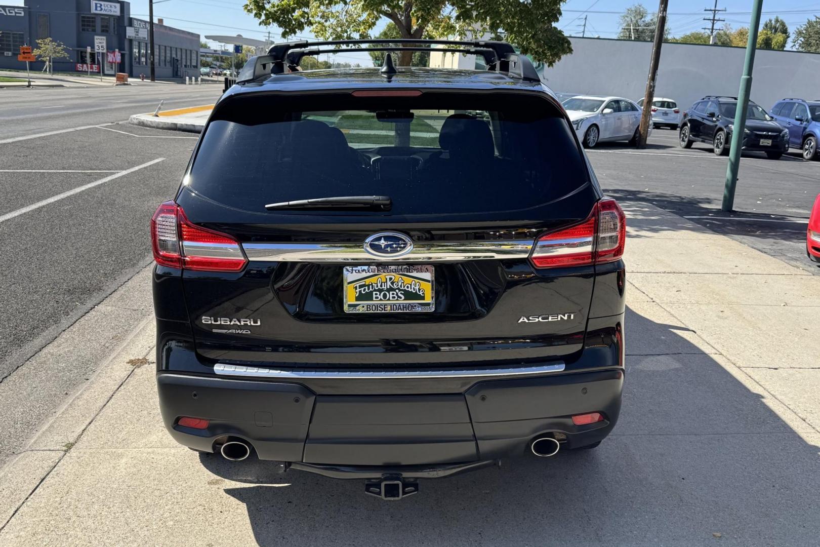 2019 Black /Black Subaru Ascent 2.5i Premium (4S4WMAHD6K3) with an H4 2.5 Liter Turbo engine, Automatic transmission, located at 2304 W. Main St., Boise, ID, 83702, (208) 342-7777, 43.622105, -116.218658 - Eyesight Package! 4 Captains Chairs! - Photo#1