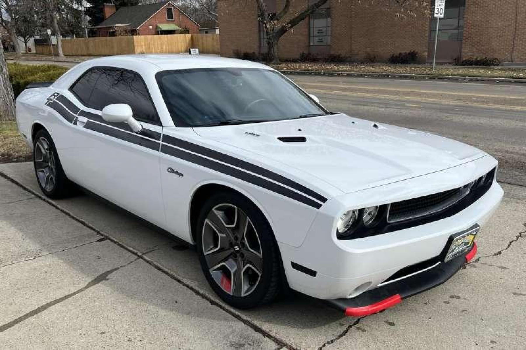 2012 Bright White /Black Dodge Challenger R/T Classic (2C3CDYBT5CH) with an V8 5.7 Liter HEMI engine, Manual transmission, located at 2304 W. Main St., Boise, ID, 83702, (208) 342-7777, 43.622105, -116.218658 - Nicely optioned with attitude to spare! - Photo #2
