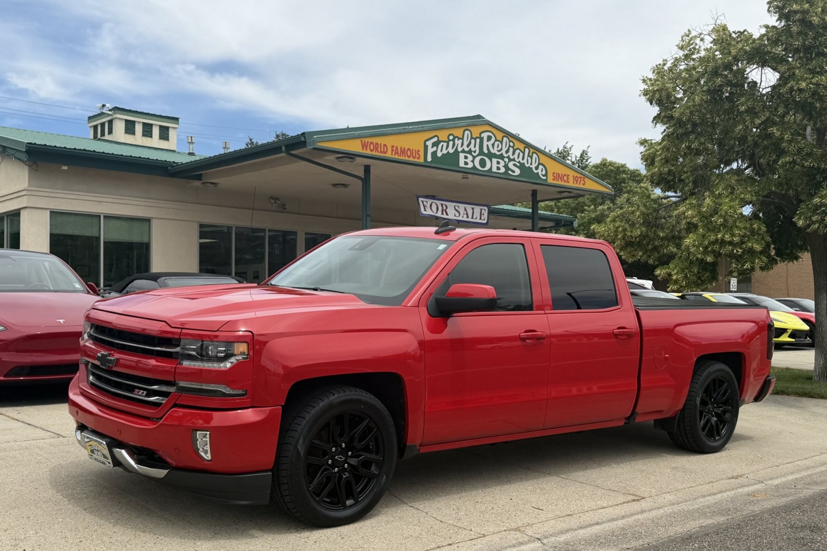 2017 Red Hot /Black Chevrolet Silverado 1500 LTZ Z71 (3GCUKSEJ3HG) with an V8 6.2 Liter engine, Automatic 6 Speed transmission, located at 2304 W. Main St., Boise, ID, 83702, (208) 342-7777, 43.622105, -116.218658 - Sharp Truck! New Tires! Factory Rear Entertainment!- Photo#0