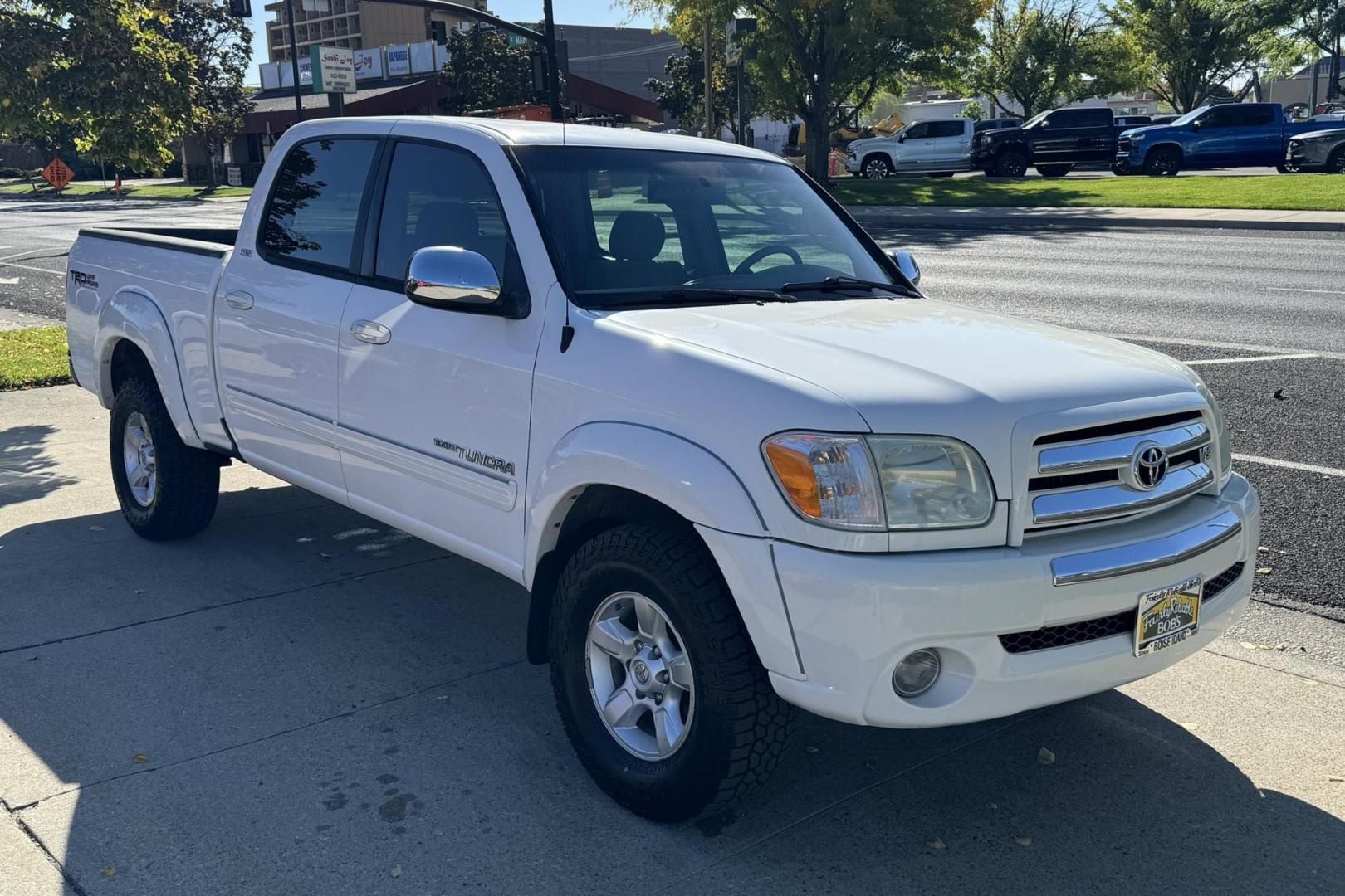 2006 Super White /Gray Toyota Tundra Double Cab TRD-Off Road (5TBDT44136S) with an V8 4.7 Liter engine, Automatic transmission, located at 2304 W. Main St., Boise, ID, 83702, (208) 342-7777, 43.622105, -116.218658 - New Tires! Low Mileage! Hard To Find! - Photo#2