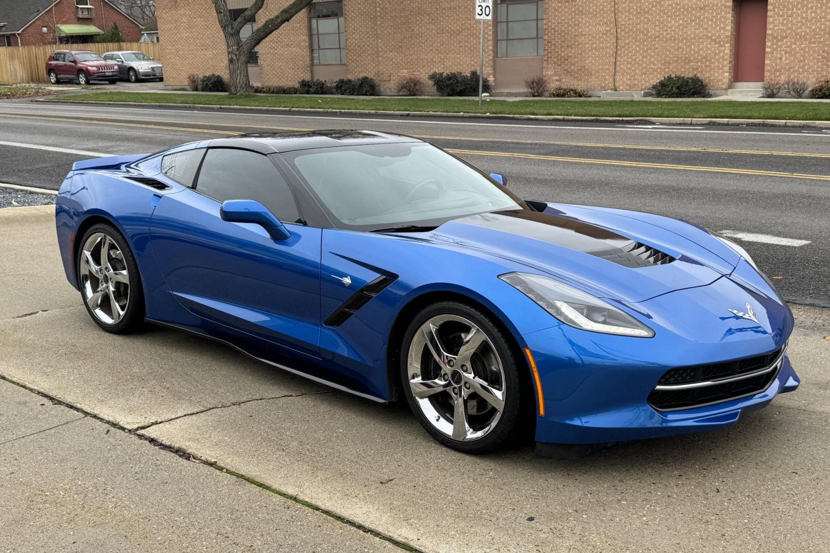 2014 Laguna Blue Tintcoat /Brown Chevrolet Corvette Stingray 3LT Z51 Premiere Edition (1G1YL2D78E5) with an V8 6.2 liter engine, 7 Speed Manual transmission, located at 2304 W. Main St., Boise, ID, 83702, (208) 342-7777, 43.622105, -116.218658 - Premiere Edition #241/500! Great color combination! - Photo#1