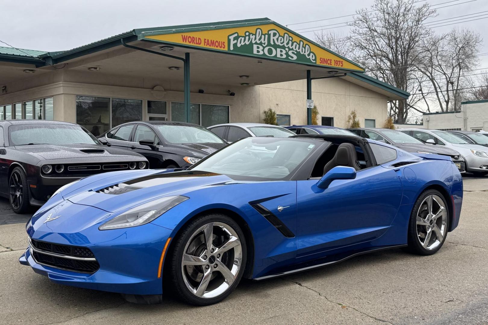2014 Laguna Blue Tintcoat /Brown Chevrolet Corvette Stingray 3LT Z51 Premiere Edition (1G1YL2D78E5) with an V8 6.2 liter engine, 7 Speed Manual transmission, located at 2304 W. Main St., Boise, ID, 83702, (208) 342-7777, 43.622105, -116.218658 - Premiere Edition #241/500! Great color combination! - Photo#0