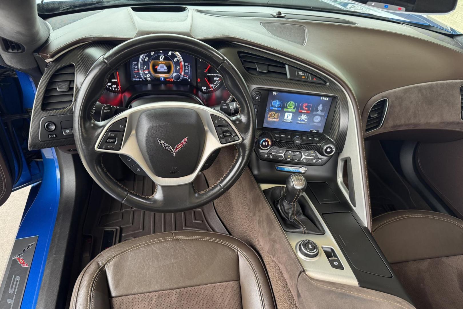 2014 Laguna Blue Tintcoat /Brown Chevrolet Corvette Stingray 3LT Z51 Premiere Edition (1G1YL2D78E5) with an V8 6.2 liter engine, 7 Speed Manual transmission, located at 2304 W. Main St., Boise, ID, 83702, (208) 342-7777, 43.622105, -116.218658 - Premiere Edition #241/500! Great color combination! - Photo#10