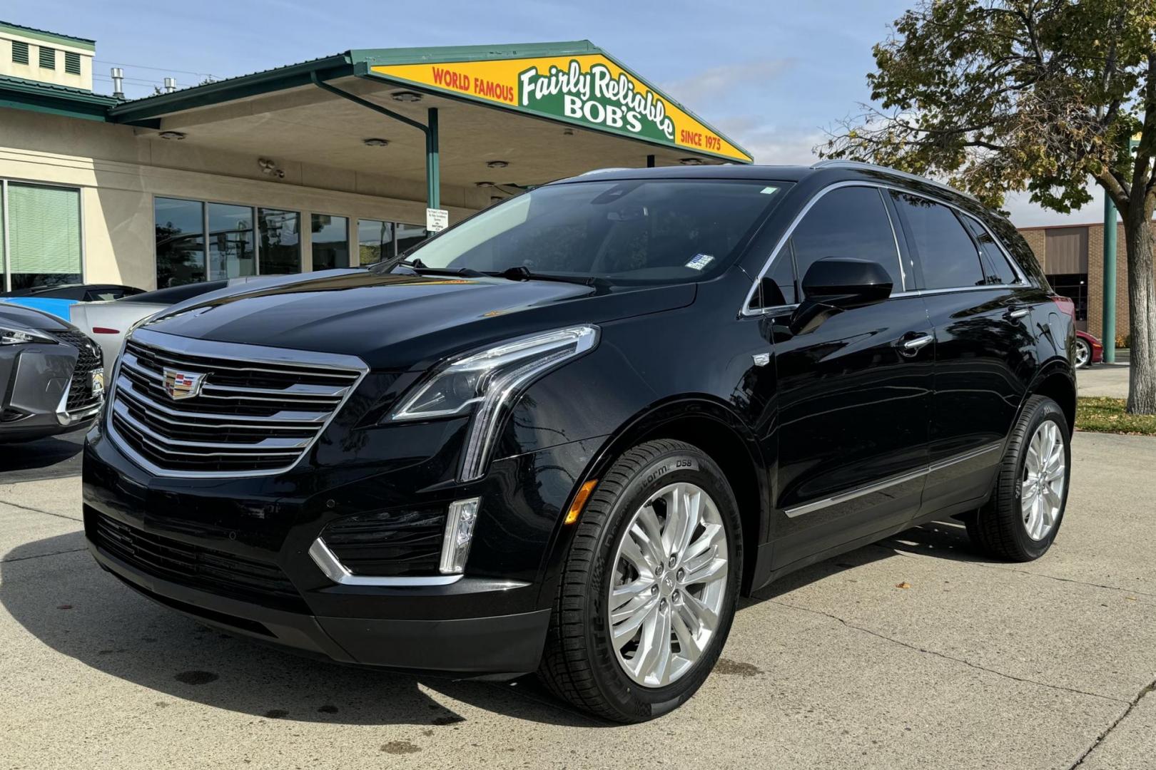 2019 Black /Black Cadillac XT5 Premium Luxury (1GYKNFRSXKZ) with an V6 3.6 Liter engine, Automatic 8 Speed transmission, located at 2304 W. Main St., Boise, ID, 83702, (208) 342-7777, 43.622105, -116.218658 - Financing Available O.A.C. - Photo#0
