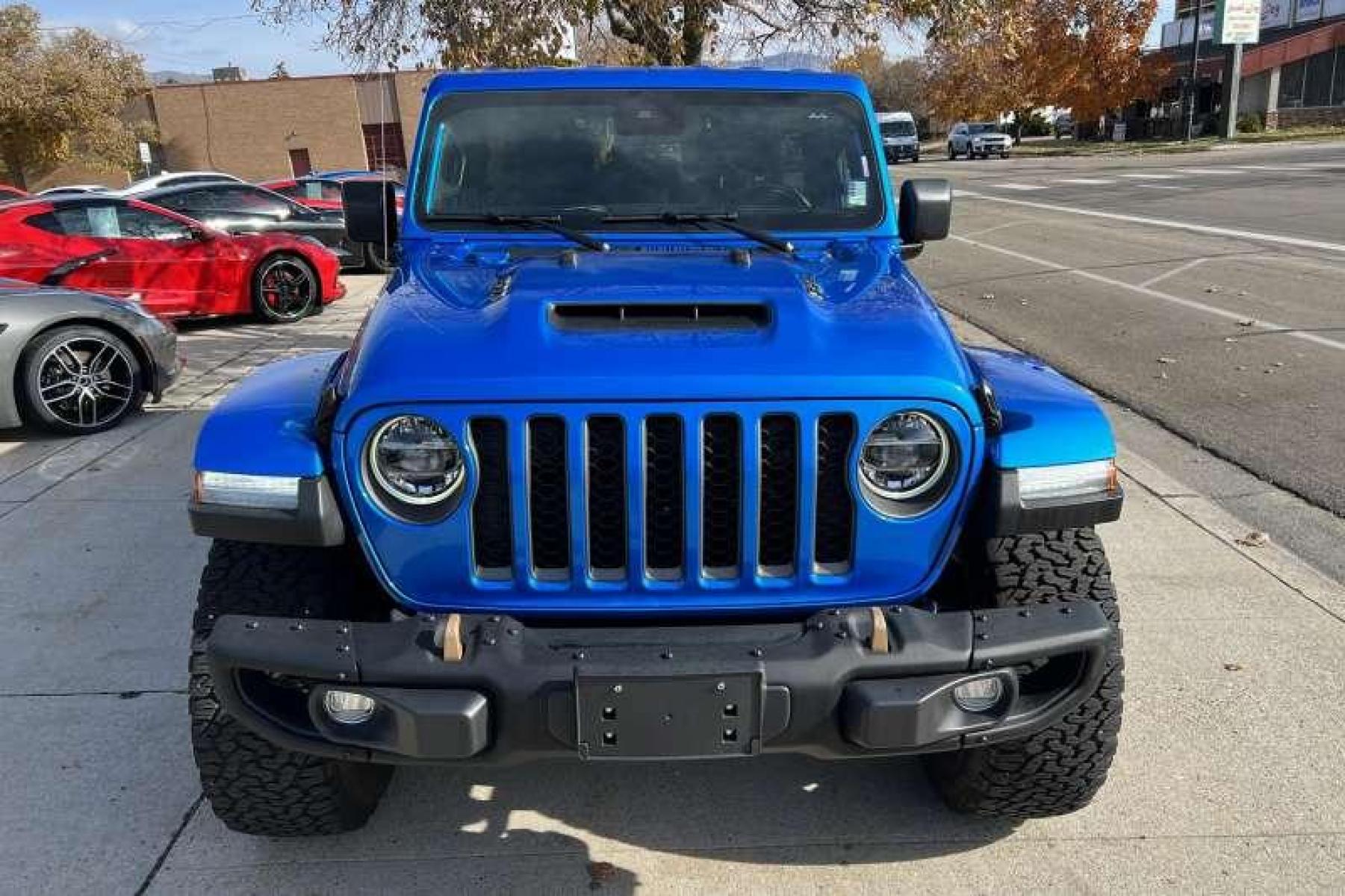 2022 Hydro Blue /Black Jeep Wrangler Unlimited Rubicon 392 (1C4JJXSJ0NW) with an V8 6.4 Liter HEMI engine, Automatic transmission, located at 2304 W. Main St., Boise, ID, 83702, (208) 342-7777, 43.622105, -116.218658 - Photo #1