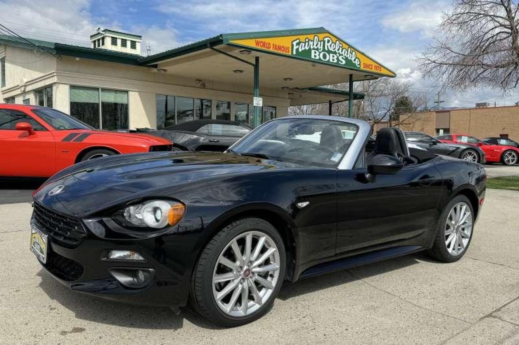 2017 Black /Black Fiat 124 Spider Lusso (JC1NFAEK0H0) with an 4 Cyl 1.4L engine, Automatic transmission, located at 2304 W. Main St., Boise, ID, 83702, (208) 342-7777, 43.622105, -116.218658 - Safety And Comfort Package on this well-optioned 124! Financing Available O.A.C. - Photo #0