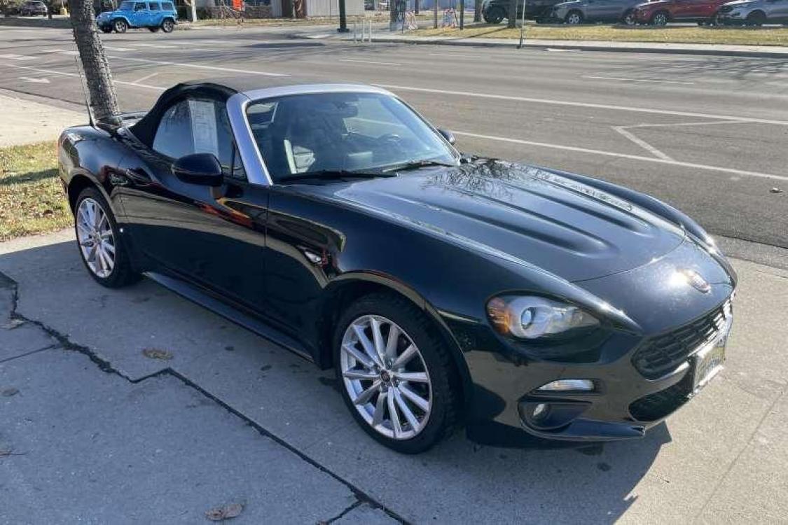 2017 Black /Black Fiat 124 Spider Lusso Convertible (JC1NFAEK0H0) with an 4 Cyl 1.4 Liter Turbo engine, Automatic transmission, located at 2304 W. Main St., Boise, ID, 83702, (208) 342-7777, 43.622105, -116.218658 - Safety And Comfort Package on this well option Spider! Financing Available O.A.C. - Photo #2