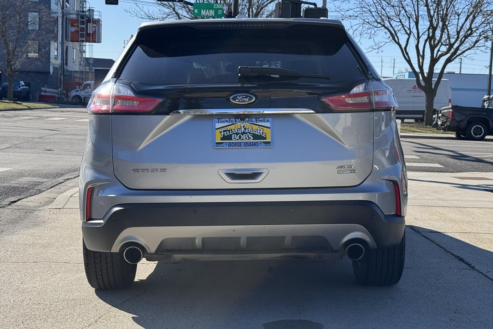 2020 Ingot Silver /Black Ford Edge SEL (2FMPK4J90LB) with an 4 Cyl 2.0 Liter Turbo engine, Automatic 8 Speed transmission, located at 2304 W. Main St., Boise, ID, 83702, (208) 342-7777, 43.622105, -116.218658 - All Wheel Drive! Heated Seats! Extra Safety Features Too! - Photo#1