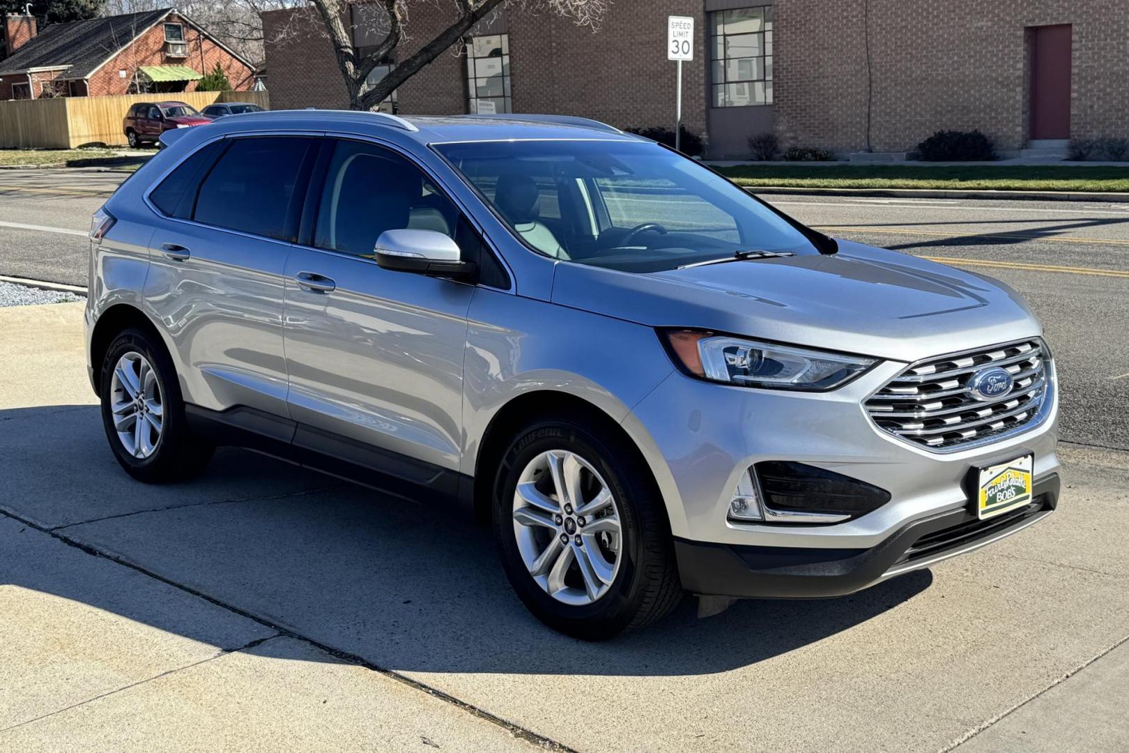 2020 Ingot Silver /Black Ford Edge SEL (2FMPK4J90LB) with an 4 Cyl 2.0 Liter Turbo engine, Automatic 8 Speed transmission, located at 2304 W. Main St., Boise, ID, 83702, (208) 342-7777, 43.622105, -116.218658 - All Wheel Drive! Heated Seats! Extra Safety Features Too! - Photo#2