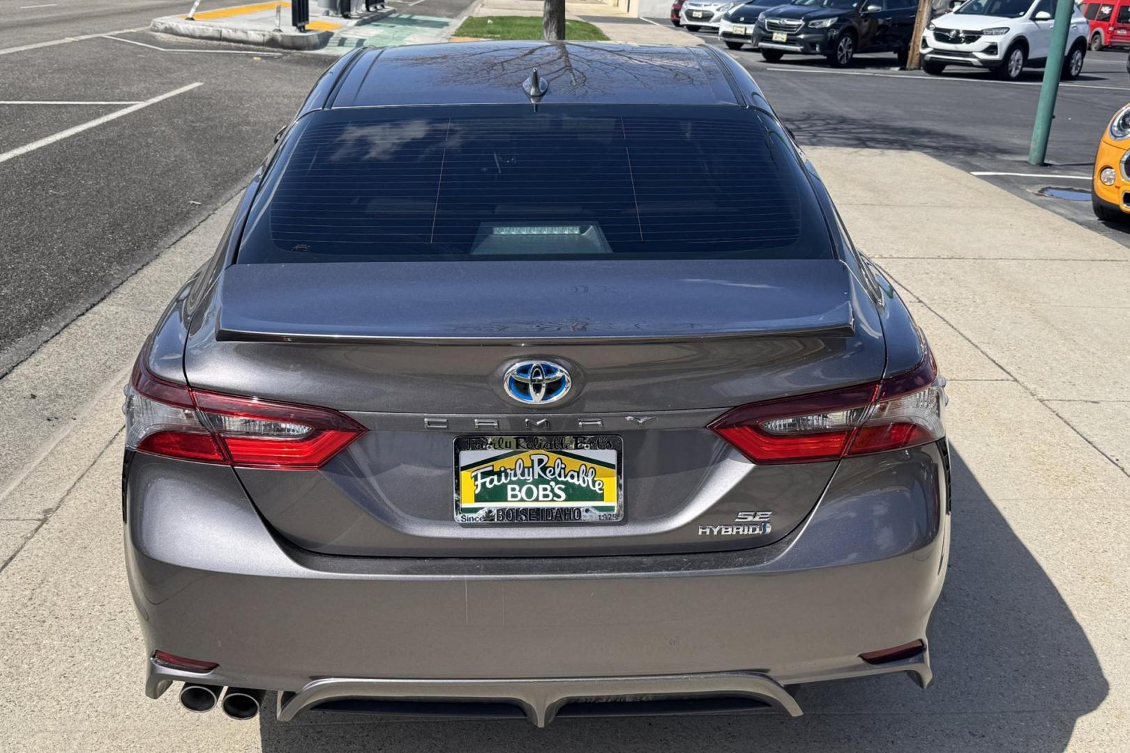 2021 Predawn Gray Mica /Gray Toyota Camry Hybrid SE (4T1S31AK7MU) with an 4 Cyl 2.5 Liter Hybrid engine, Automatic transmission, located at 2304 W. Main St., Boise, ID, 83702, (208) 342-7777, 43.622105, -116.218658 - Great Option! Great Cars! - Photo#2