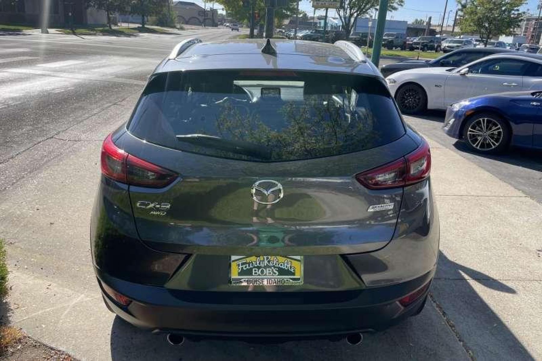 2018 Machine Gray Metallic /Black Mazda CX-3 Grand Touring (JM1DKFD75J0) with an 4 Cyl 2.0 Liter Turbo engine, Automatic transmission, located at 2304 W. Main St., Boise, ID, 83702, (208) 342-7777, 43.622105, -116.218658 - Low miles! Well equipped! Sunroof Too! - Photo #3